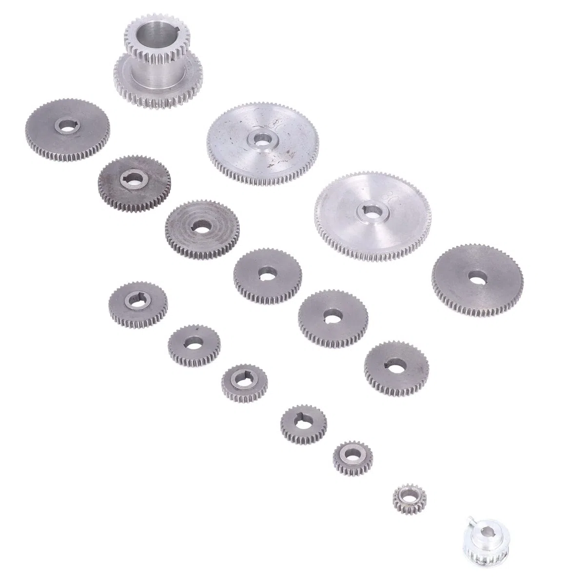 17 Pièces Engrenages de Changement pour Mini Tour, Fonte HT250