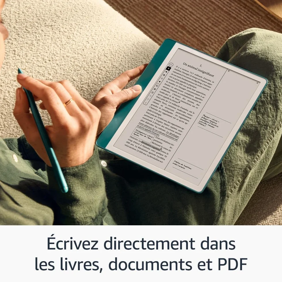 Amazon Kindle Scribe (64 Go) | Écran repensé avec bordures uniformes | Écriture dans les livres et documents | Stylet premium inclus | Gris tungstène