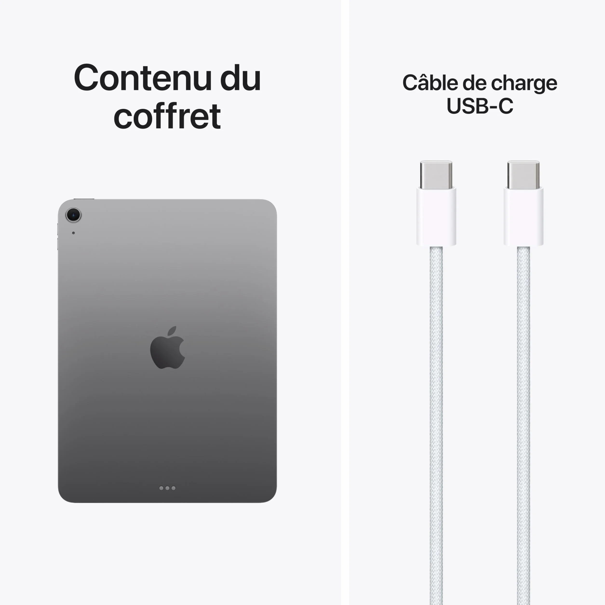 Apple iPad Air 11 Pouces (M4) : Écran Liquid Retina, 128 Go, Caméras Avant/arrière 12 MP, Wi‑FI 7 avec Apple N1, Touch ID, Autonomie d’Une journée – Gris sidéral