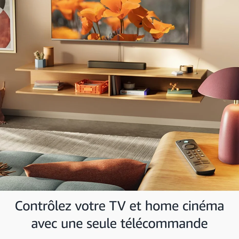 Amazon Fire TV Stick HD, TV gratuite et en direct, télécommande vocale Alexa, contrôle de la maison connectée, streaming HD