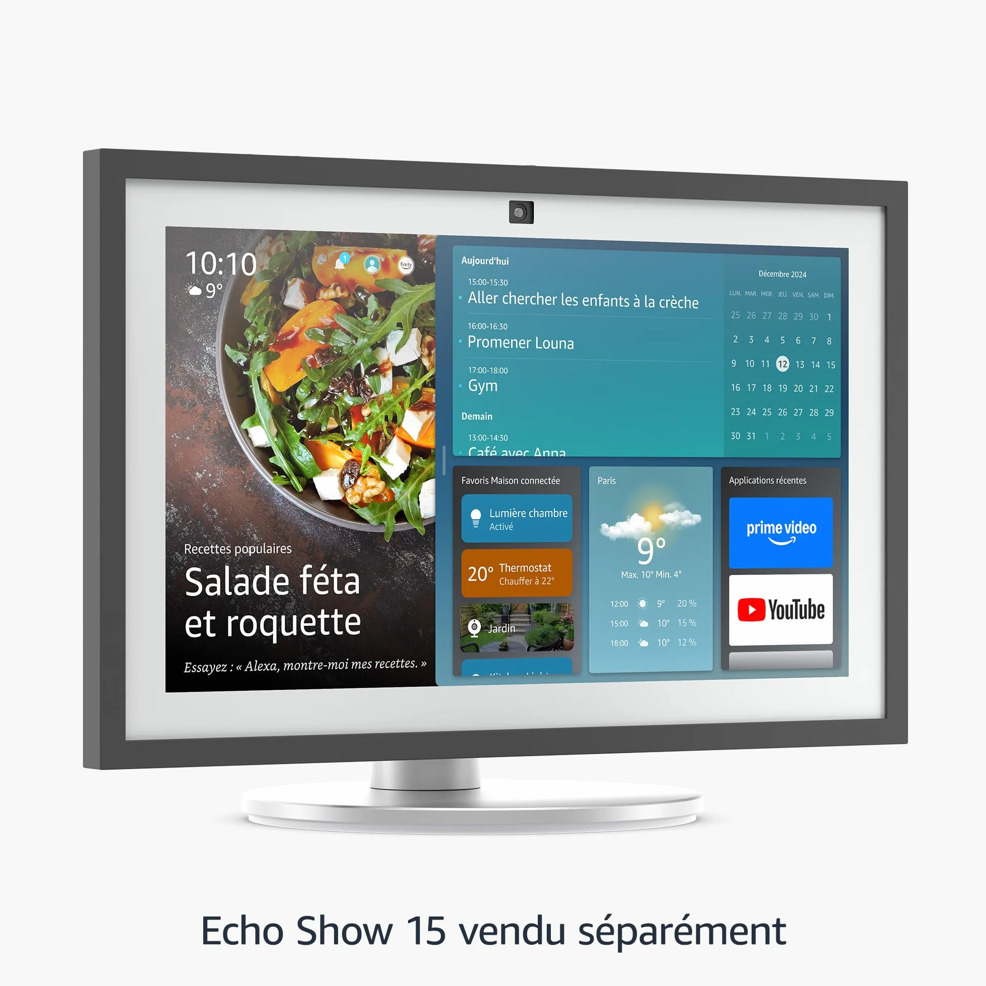 Support réglable premium Amazon pour Amazon Echo Show 15 (vendu séparément)