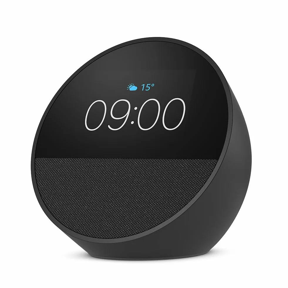 Amazon Echo Spot (Nouvelle génération) | Réveil connecté avec un son de qualité | Noir, avec accès anticipé à Alexa+