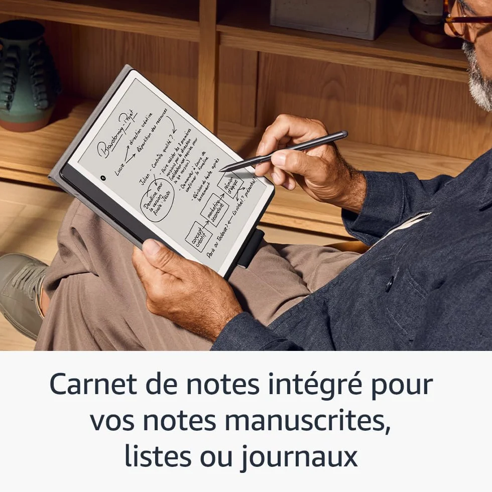 Amazon Kindle Scribe (64 Go) | Écran repensé avec bordures uniformes | Écriture dans les livres et documents | Stylet premium inclus | Gris tungstène