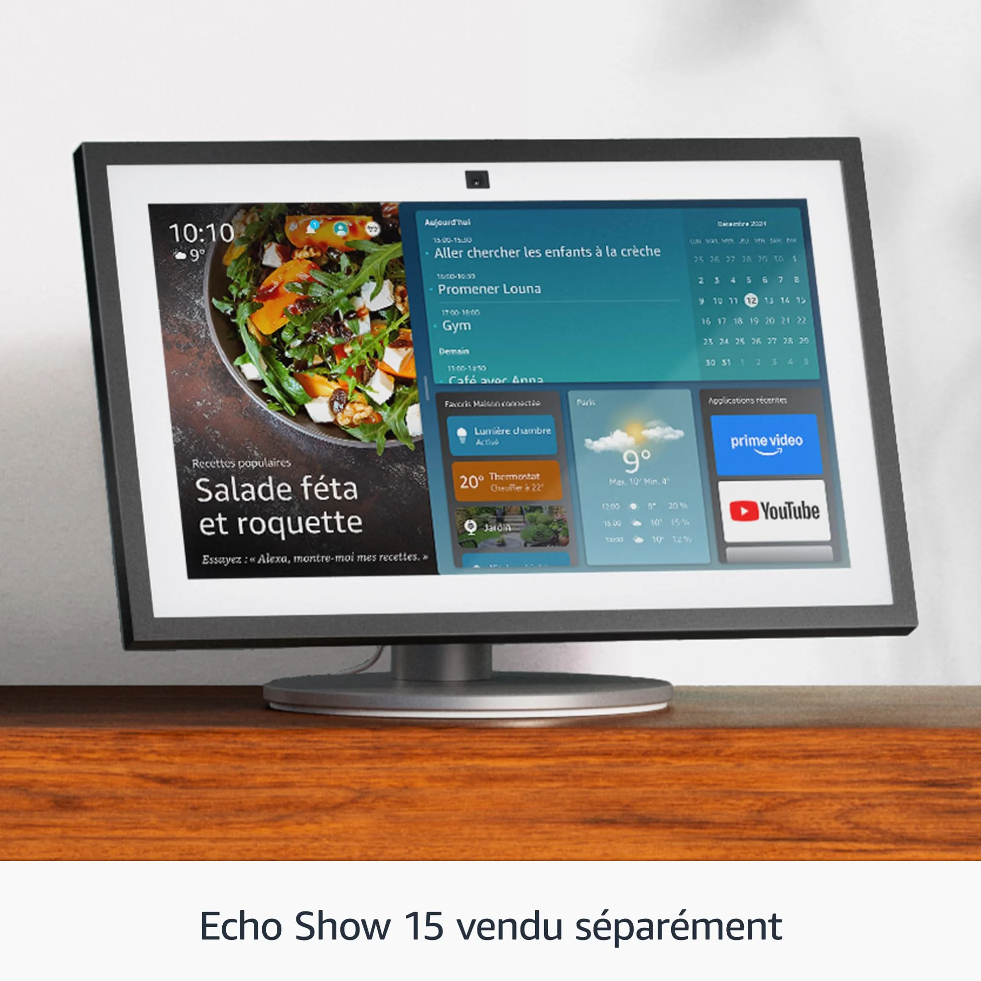 Support réglable premium Amazon pour Amazon Echo Show 15 (vendu séparément)