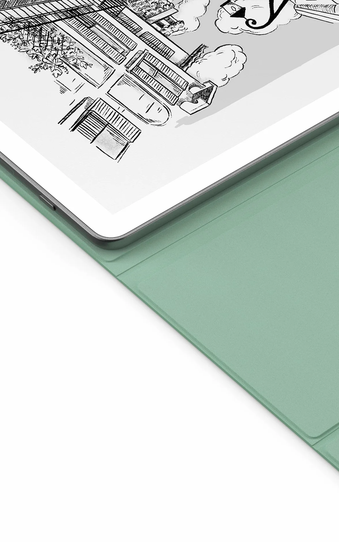 Étui à rabat avec système de fixation aimanté pour Amazon Kindle Scribe : étui de protection fonctionnel, conçu dans un souci de durabilité et fabriqué à partir d'un matériau d'origine végétale