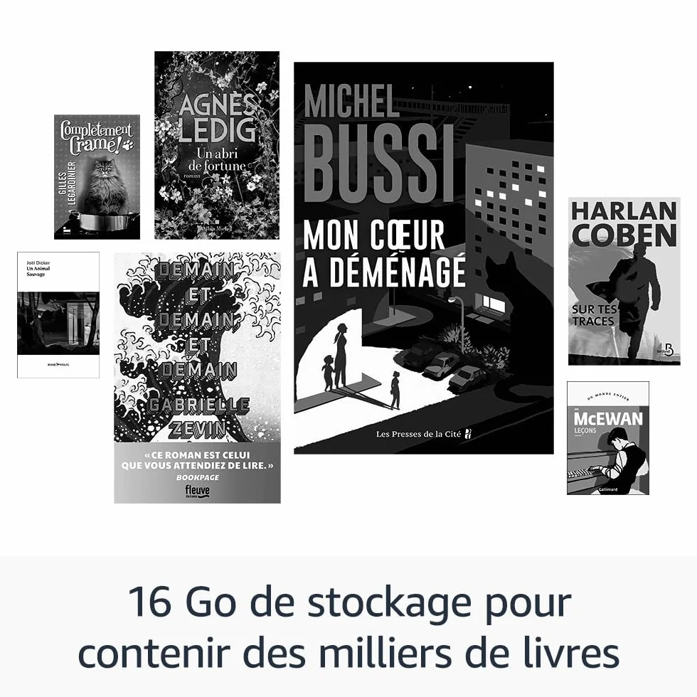Amazon Kindle (Nouvelle génération) - Le plus léger et compact, avec écran antireflets, changements de page plus rapides et éclairage avant réglable - 16 Go - Sans publicités - Noir