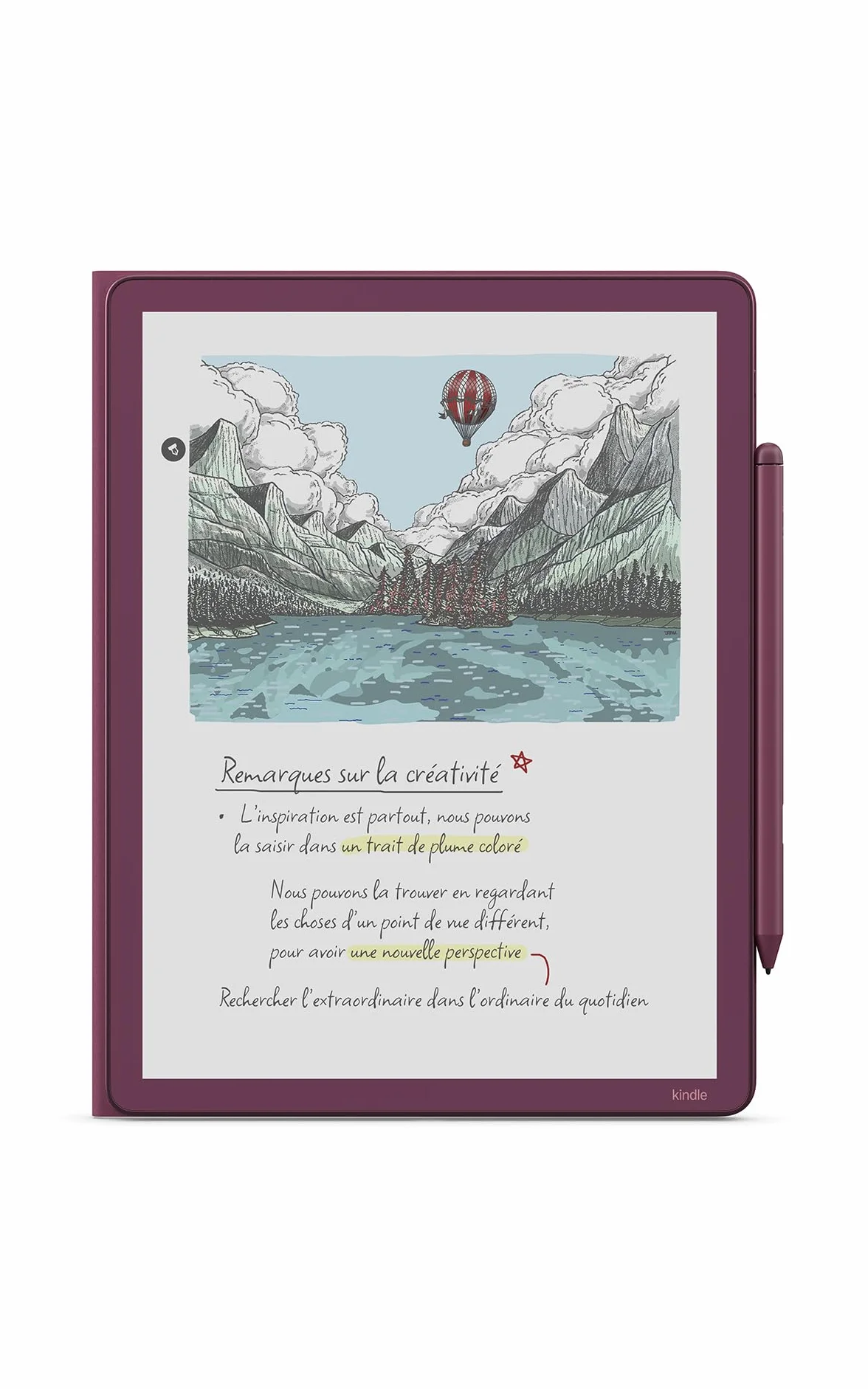 Découvrez le nouvel étui à rabat premium pour Amazon Kindle Scribe, avec système de fixation aimanté : étui de protection au style épuré en cuir premium