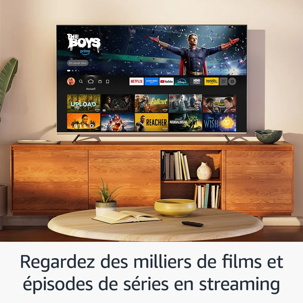 Amazon Fire TV Stick HD, TV gratuite et en direct, télécommande vocale Alexa, contrôle de la maison connectée, streaming HD