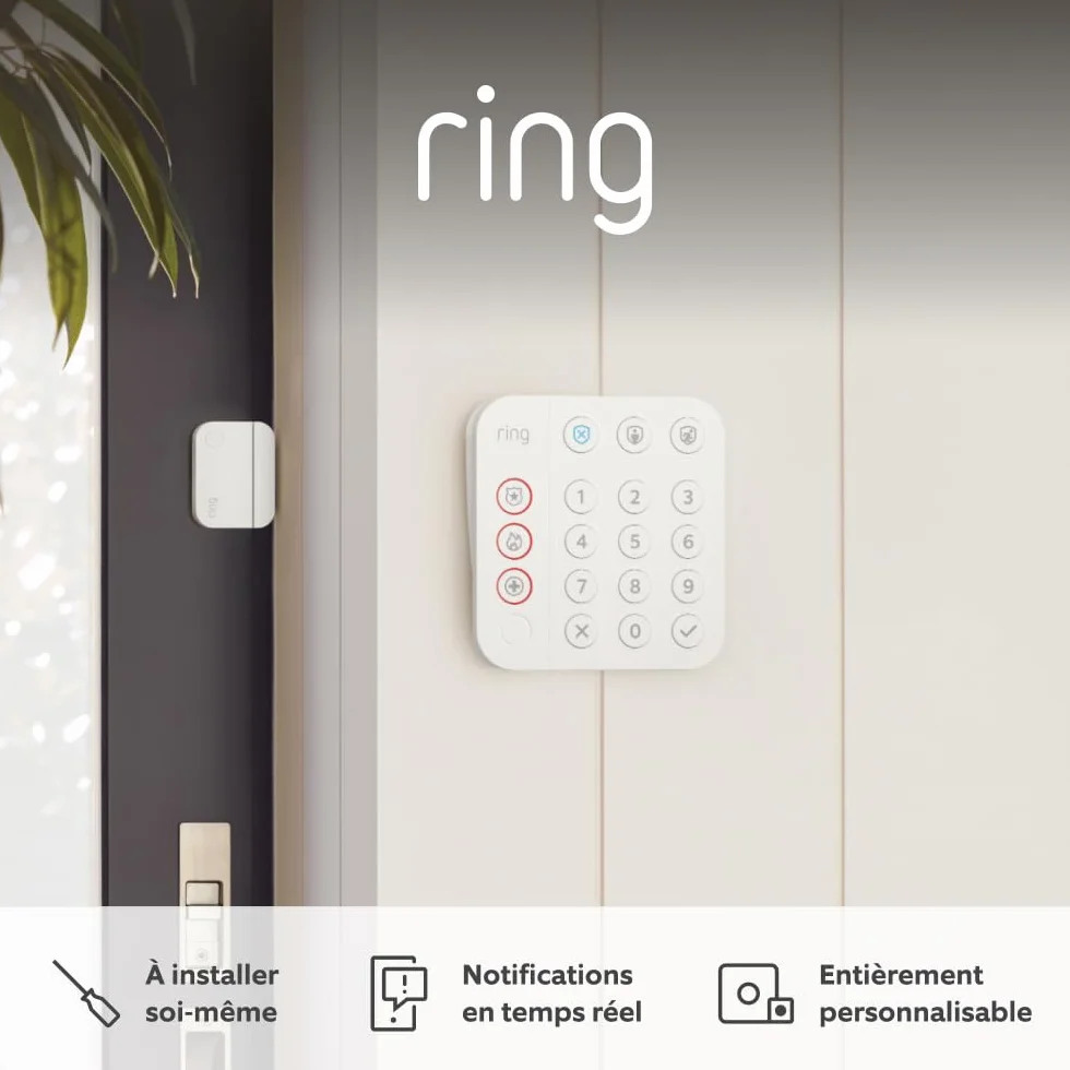Kit Ring Alarm - S | Alarme de maison sans fil connectée, système de sécurité avec surveillance assistée en option | Sans engagement à long terme, Fonctionne avec Alexa