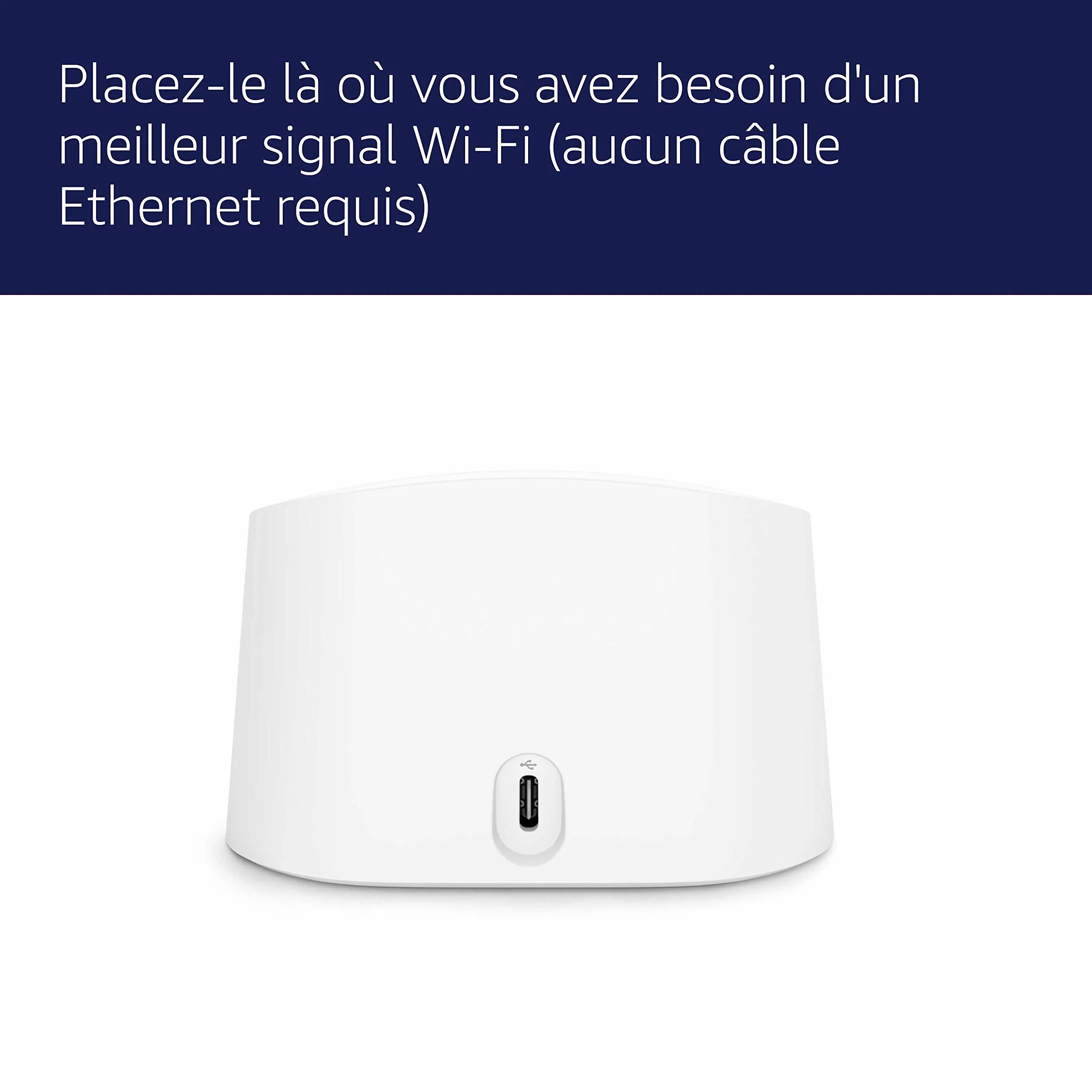 Amplificateur Wi-Fi maillé Amazon eero 6 | Couvre jusqu'à 140 m² | Possibilité de connecter plus de 75 appareils | Étend le réseau eero existant | 1 pièce | Modèle 2021