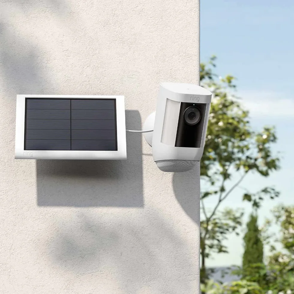Ring | Panneau solaire (2e génération) pour Spotlight Cam Plus et Spotlight Cam Pro | USB-C | 4 W | Blanc