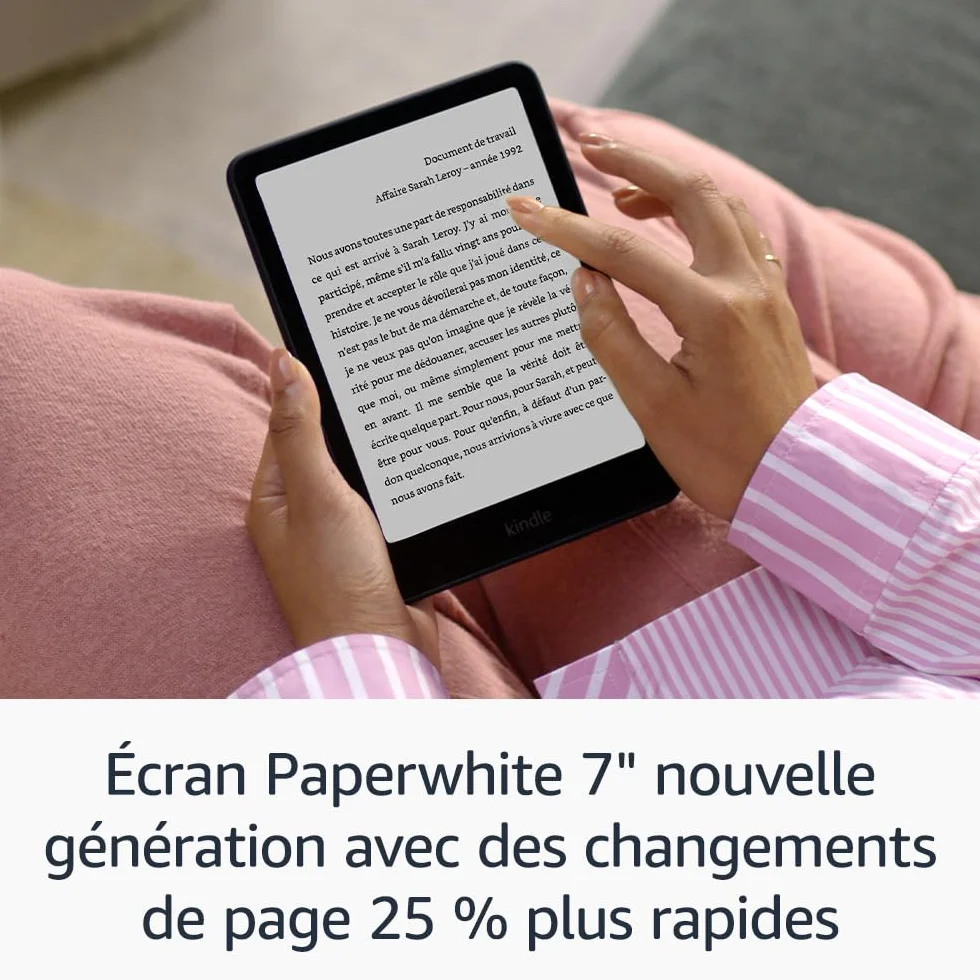 Amazon Kindle Paperwhite (Nouvelle génération) - Notre modèle le plus rapide avec un nouvel écran antireflets et une autonomie de plusieurs semaines - 16 Go - Sans publicités - Noir