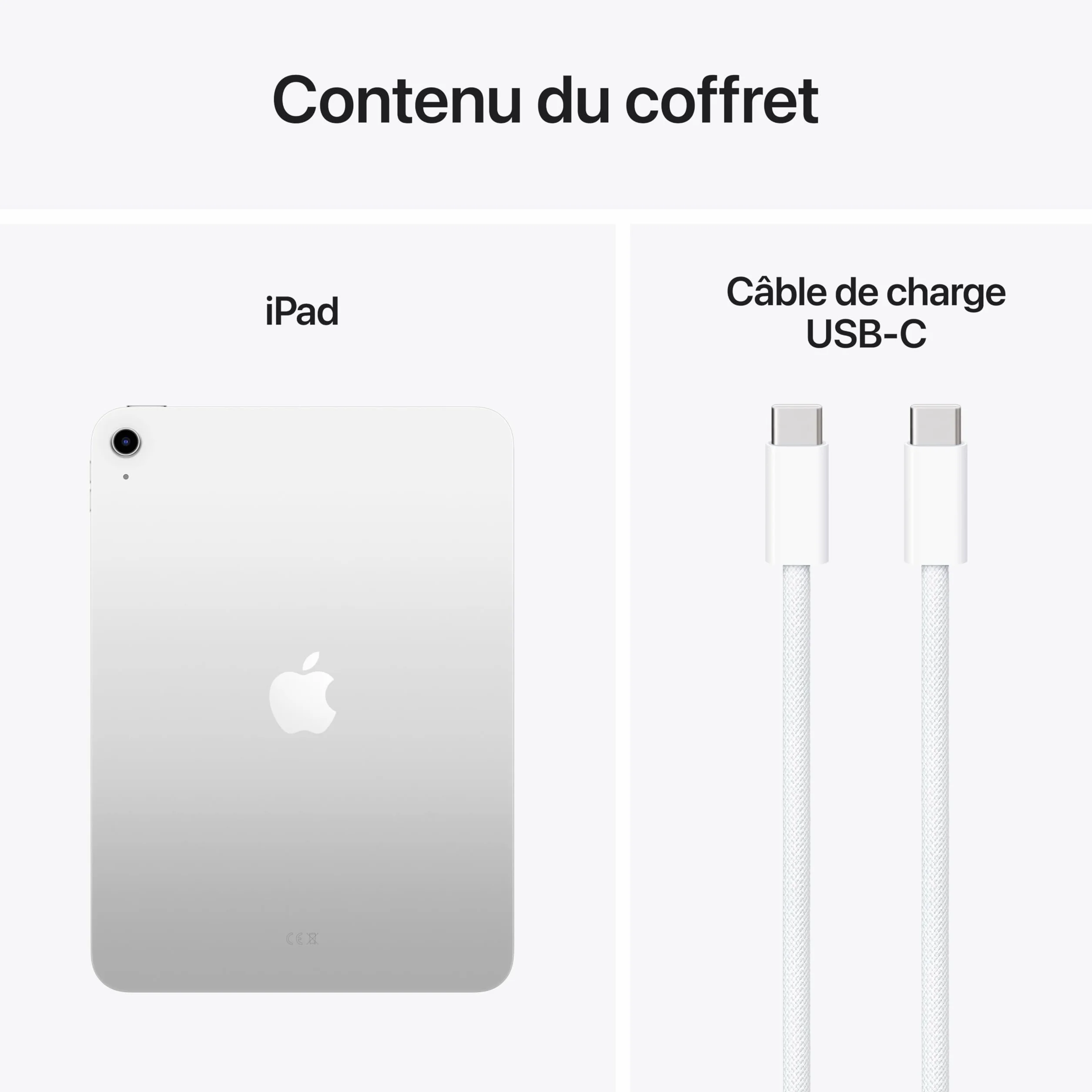 Apple iPad avec Puce A16 : Écran Liquid Retina 11 Pouces, 128 Go, Wi-FI 6, caméras Avant/arrière 12 Mpx, Touch ID, autonomie d’Une journée – Argent