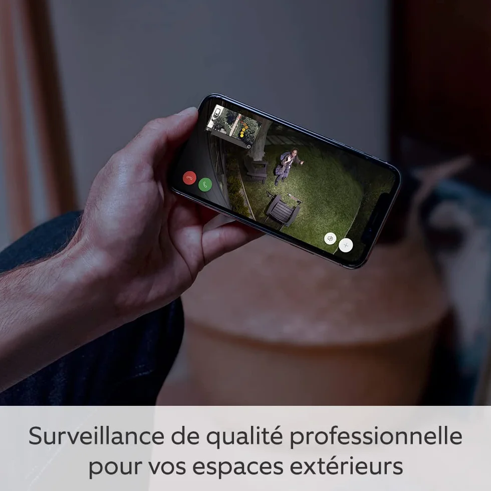Caméra Spotlight Pro sans fil (Spotlight Cam Pro Battery) | Vidéo 2K avec Ring Vision, détection de mouvements 3D, à installer soi-même | Essai gratuit de l'abonnement Ring Home pendant 30 jours