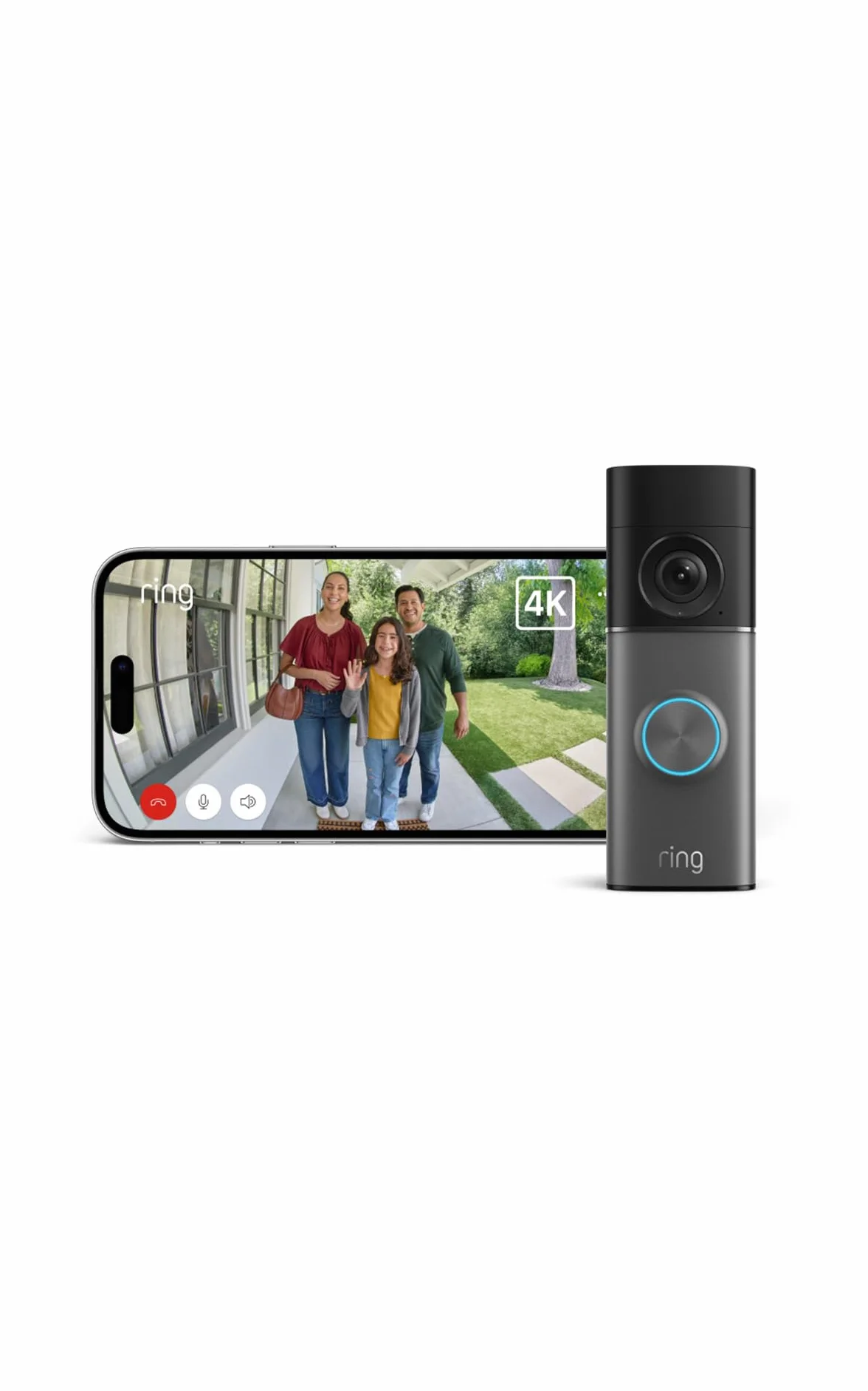 Sonnette vidéo Pro filaire (Wired Video Doorbell Pro, nouvelle génération) | Installation filaire | Sonnette vidéo | Retinal 4K, Zoom 10x | Essai gratuit de 30 jours de l'abonnement Ring