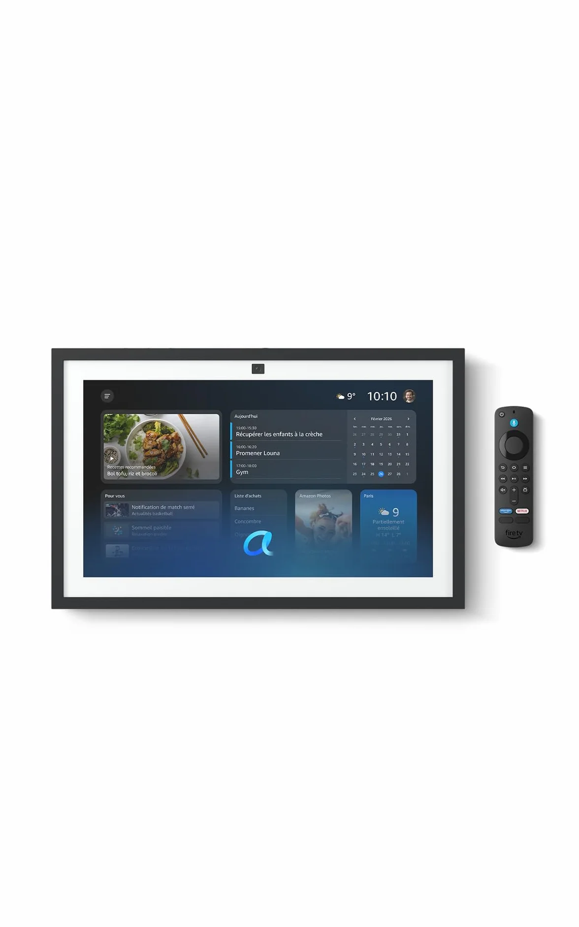 Amazon Echo Show 15 (Nouvelle génération) | Écran connecté Full HD 15,6“, Fire TV intégré et télécommande vocale Alexa, avec accès anticipé à Alexa+