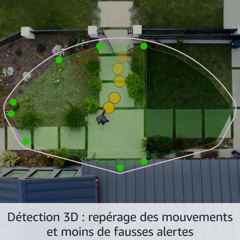 Sonnette vidéo Pro sans fil Ring (Battery Video Doorbell Pro) | Sonnette avec vidéo en plan moyen, détection de mouvements 3D, vision nocturne couleur et Wi-Fi