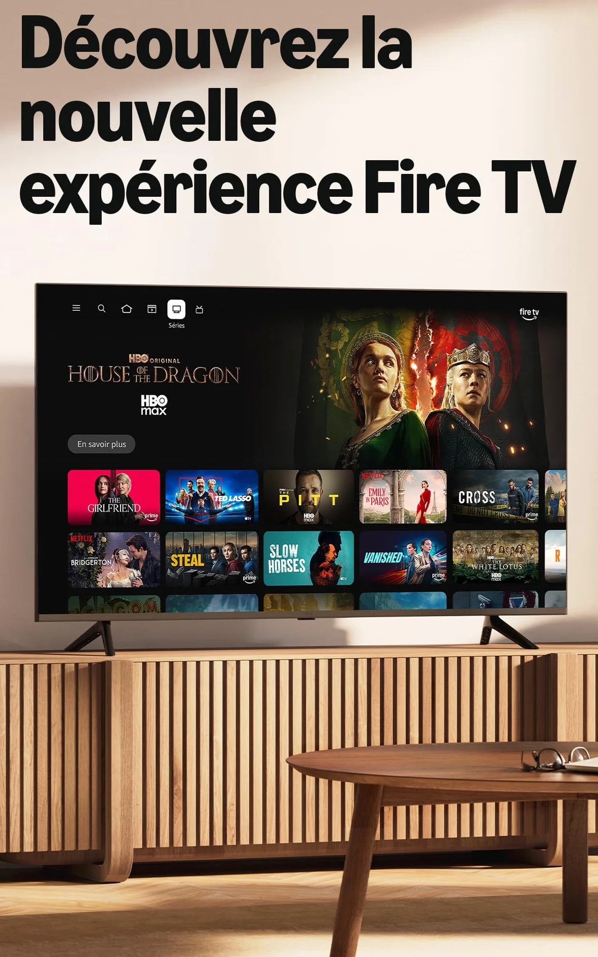 Amazon Fire TV Stick HD (nouvelle génération) : TV gratuite et en direct, télécommande vocale Alexa, alimentation via votre TV, configuration facile, trouvez vos séries plus rapidement avec Alexa+