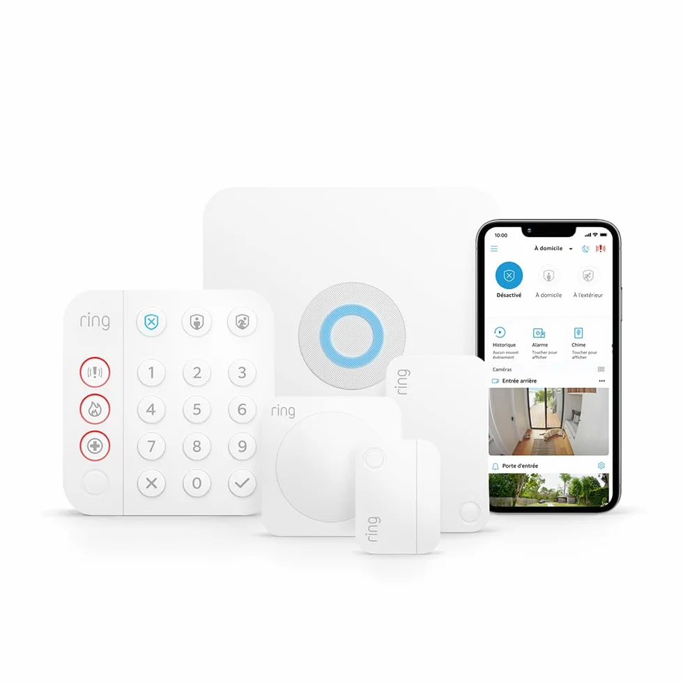 Kit Ring Alarm - S | Alarme de maison sans fil connectée, système de sécurité avec surveillance assistée en option | Sans engagement à long terme, Fonctionne avec Alexa