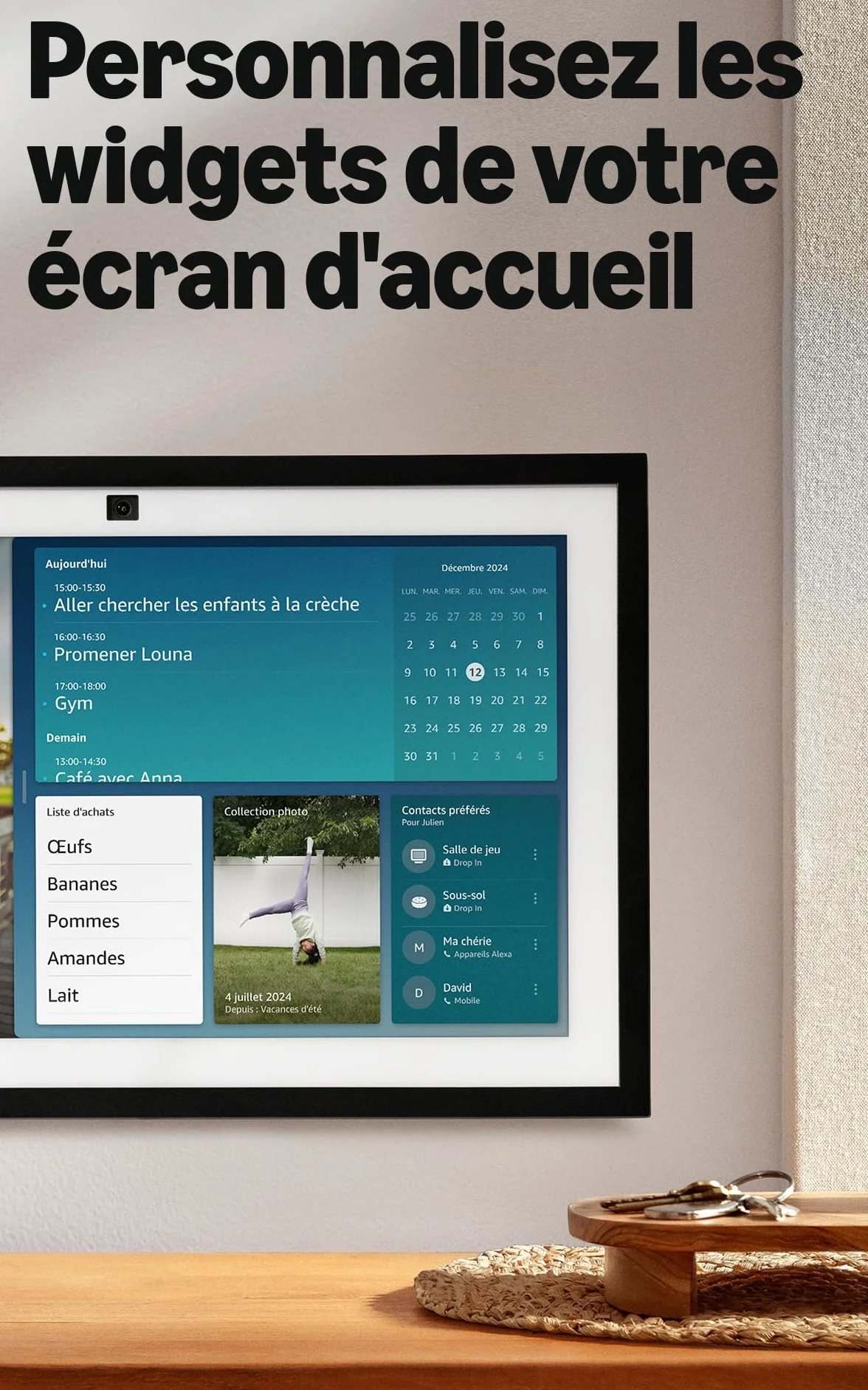 Amazon Echo Show 15 (Nouvelle génération) | Écran connecté Full HD 15,6“, Fire TV intégré et télécommande vocale Alexa, avec accès anticipé à Alexa+
