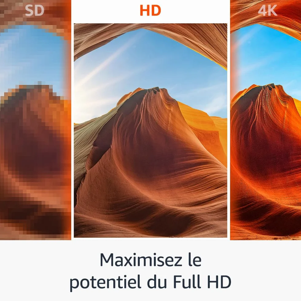 Amazon Fire TV Stick HD, TV gratuite et en direct, télécommande vocale Alexa, contrôle de la maison connectée, streaming HD