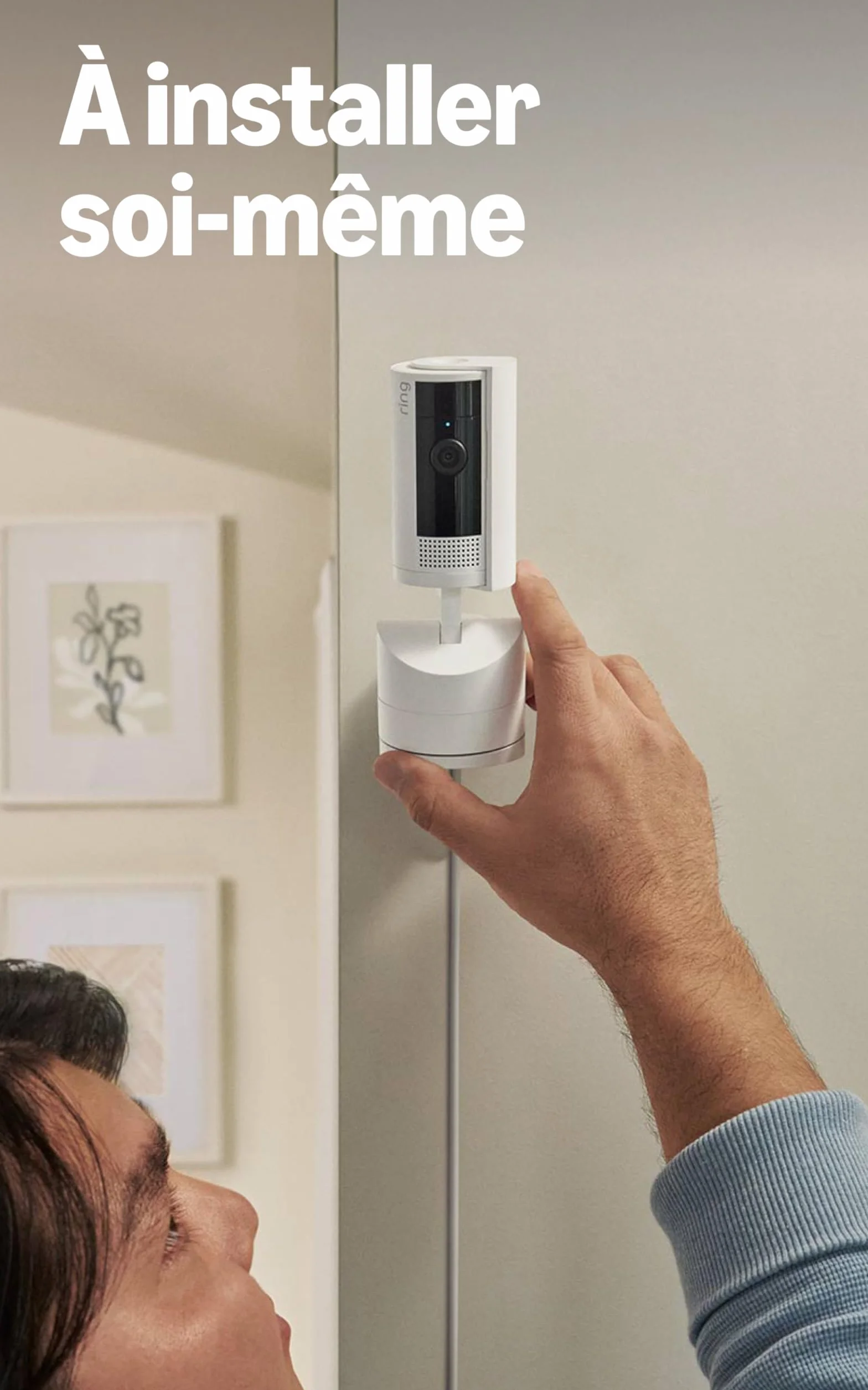 Caméra intérieure orientable Ring (Pan-Tilt Indoor Camera) | Caméra de surveillance des animaux, à prise, orientable à 360° et inclinable à 169° | Essai Ring Protect gratuit 30 jours