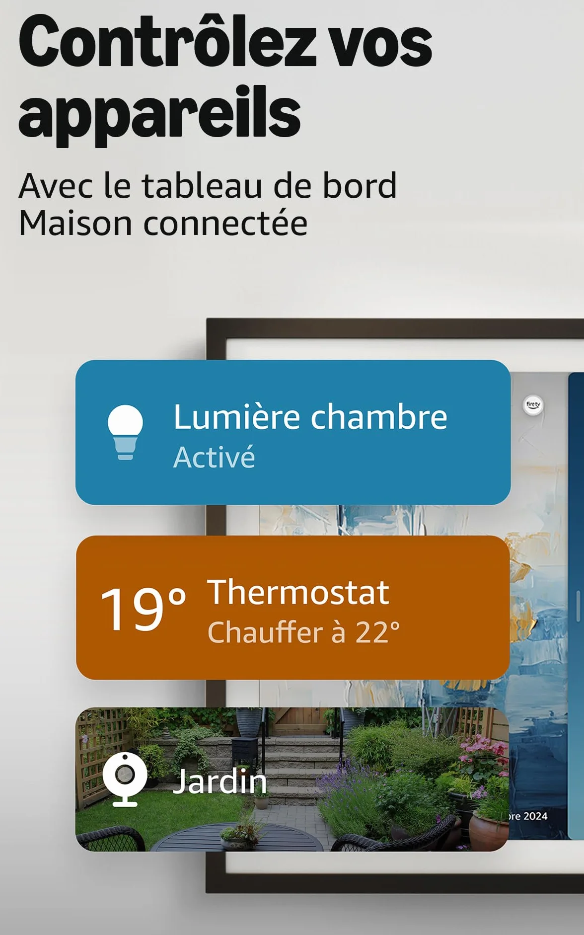 Amazon Echo Show 15 (Nouvelle génération) | Écran connecté Full HD 15,6“, Fire TV intégré et télécommande vocale Alexa, avec accès anticipé à Alexa+