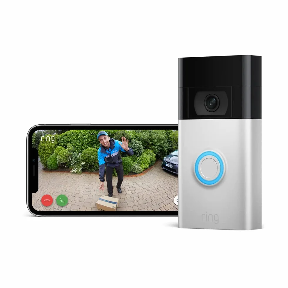 Ring Sonnette vidéo sans fil (Video Doorbell 2 gén.) | Sonnette extérieure avec caméra, vidéo HD 1080p, visiophone, détection de mouvements, installation facile | Essai Ring Home gratuit 30 j.