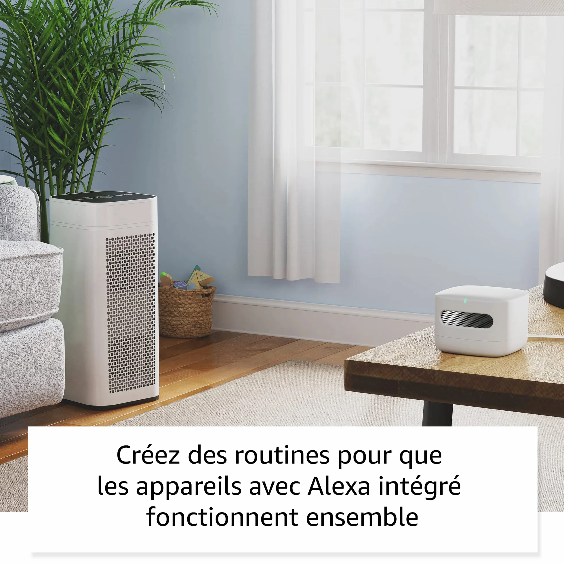 Amazon Smart Air Quality Monitor (Nouvelle génération) | Moniteur de qualité de l'air connecté Amazon | Découvrez la qualité de l'air | Fonctionne avec Alexa