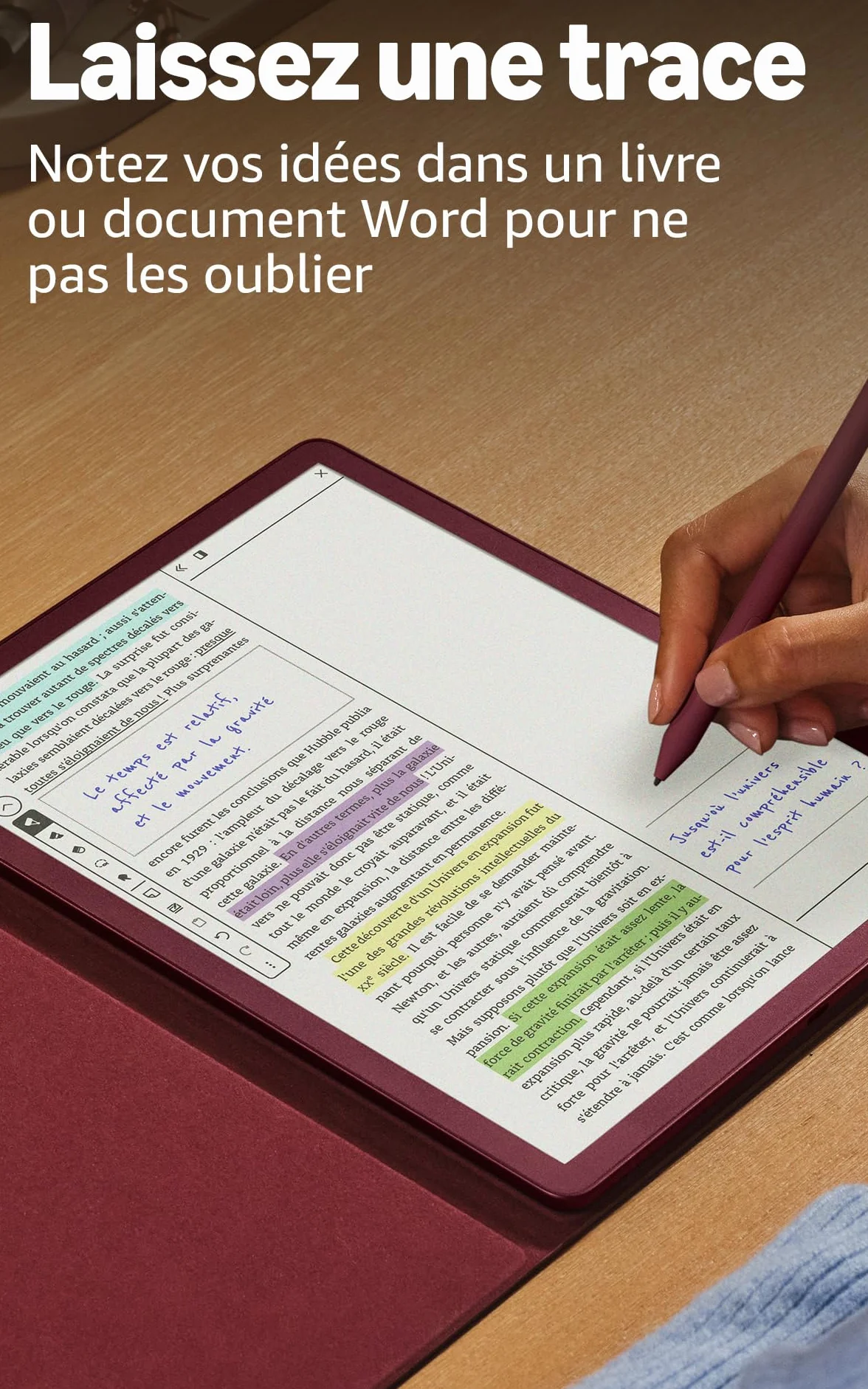 Amazon Kindle Scribe Colorsoft 64 Go (nouvelle génération) : écran couleur 11" effet papier, éclairage avant ; fin, léger, puissant ; écrivez dans le carnet, les documents et les livres (graphite)