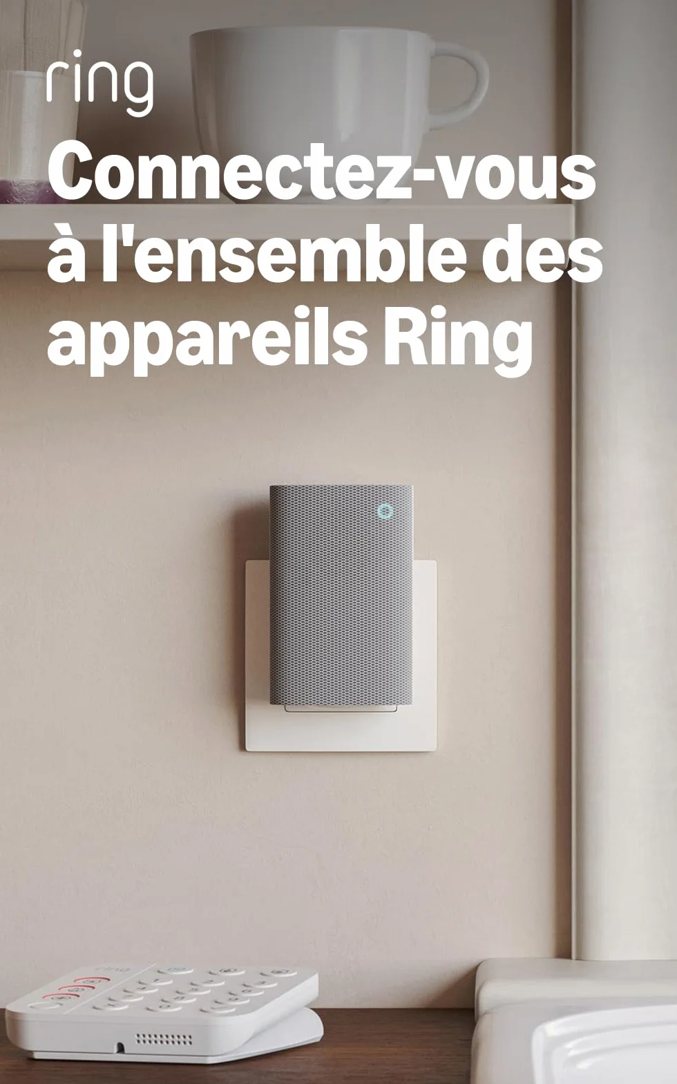 Ring Chime Plus (nouvelle génération) | Notifications audio claires pour tous les appareils Ring | Veilleuse intégrée | Tonalités personnalisables | À installer soi-même sur une prise de courant