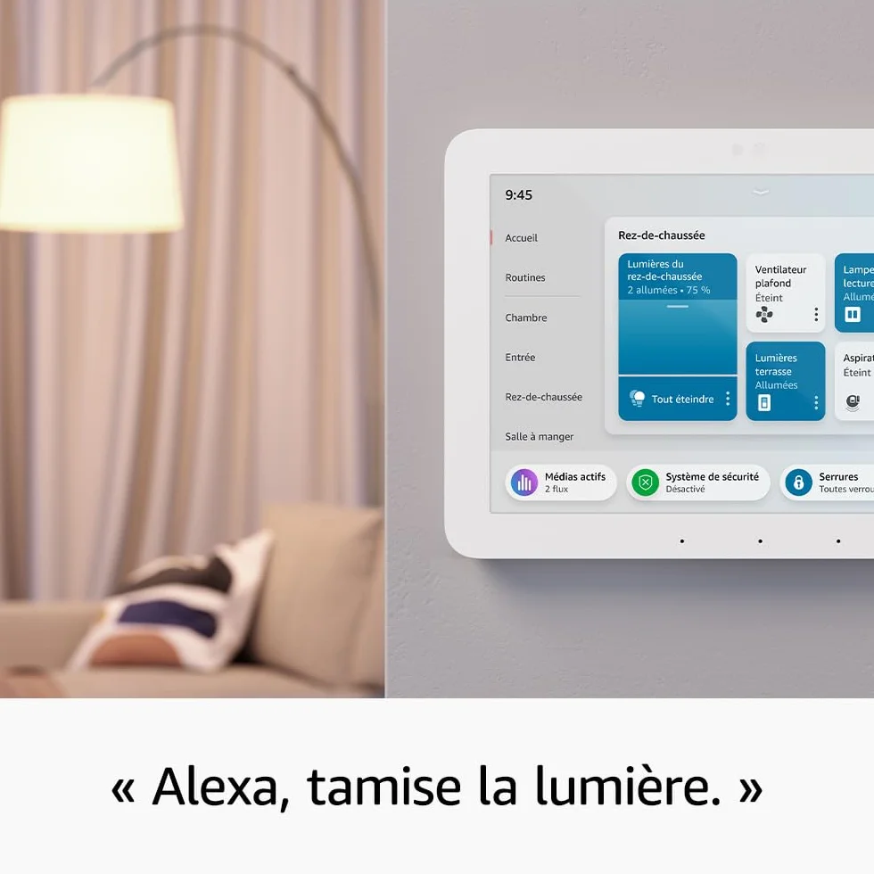 Echo Hub (Nouvelle génération) | Écran de contrôle de la maison connectée 8", avec Alexa | Compatible avec des milliers d'appareils