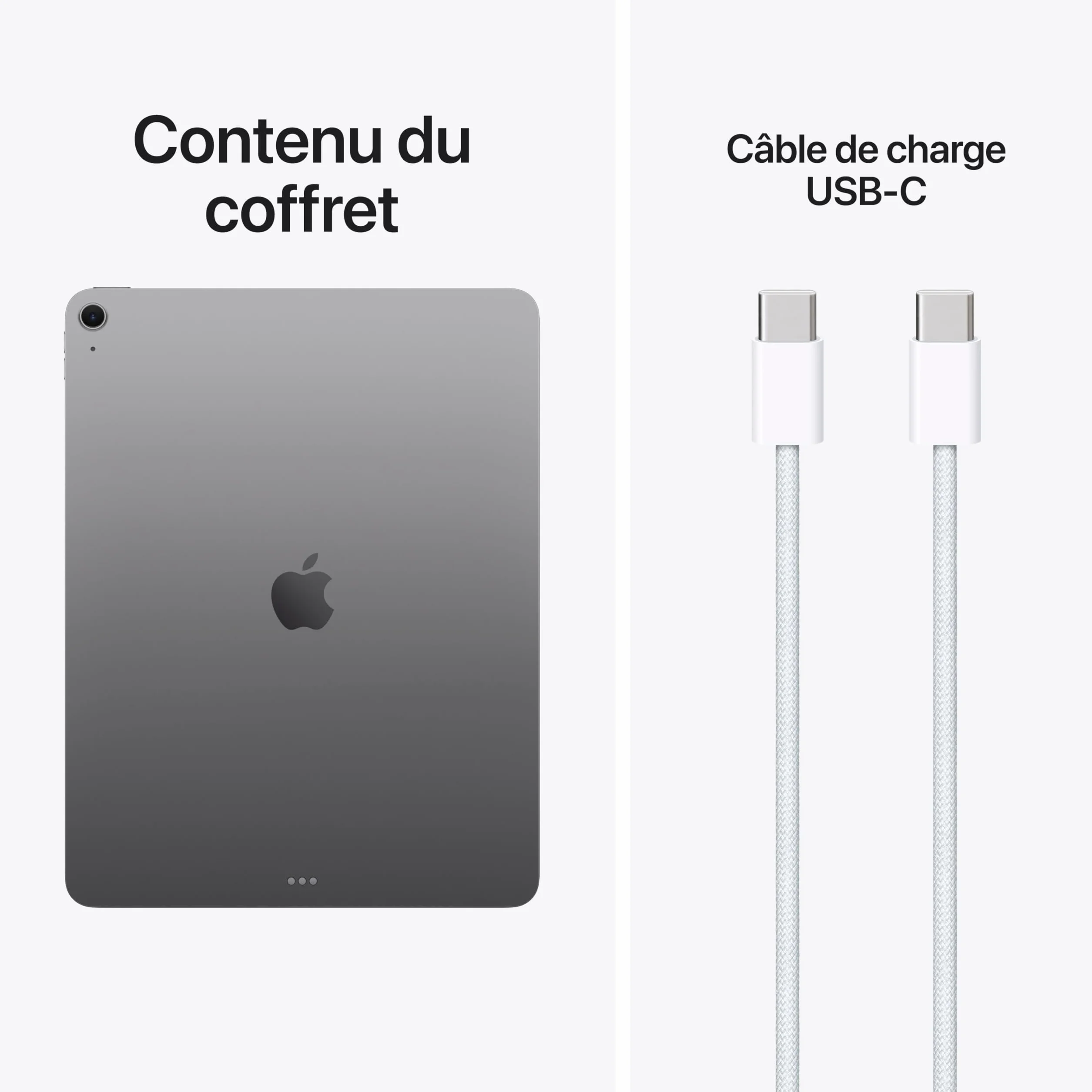 Apple iPad Air 13 Pouces (M4) : Écran Liquid Retina, 128 Go, Caméras Avant/arrière 12 MP, Wi‑FI 7 avec Apple N1, Touch ID, Autonomie d’Une journée – Gris sidéral