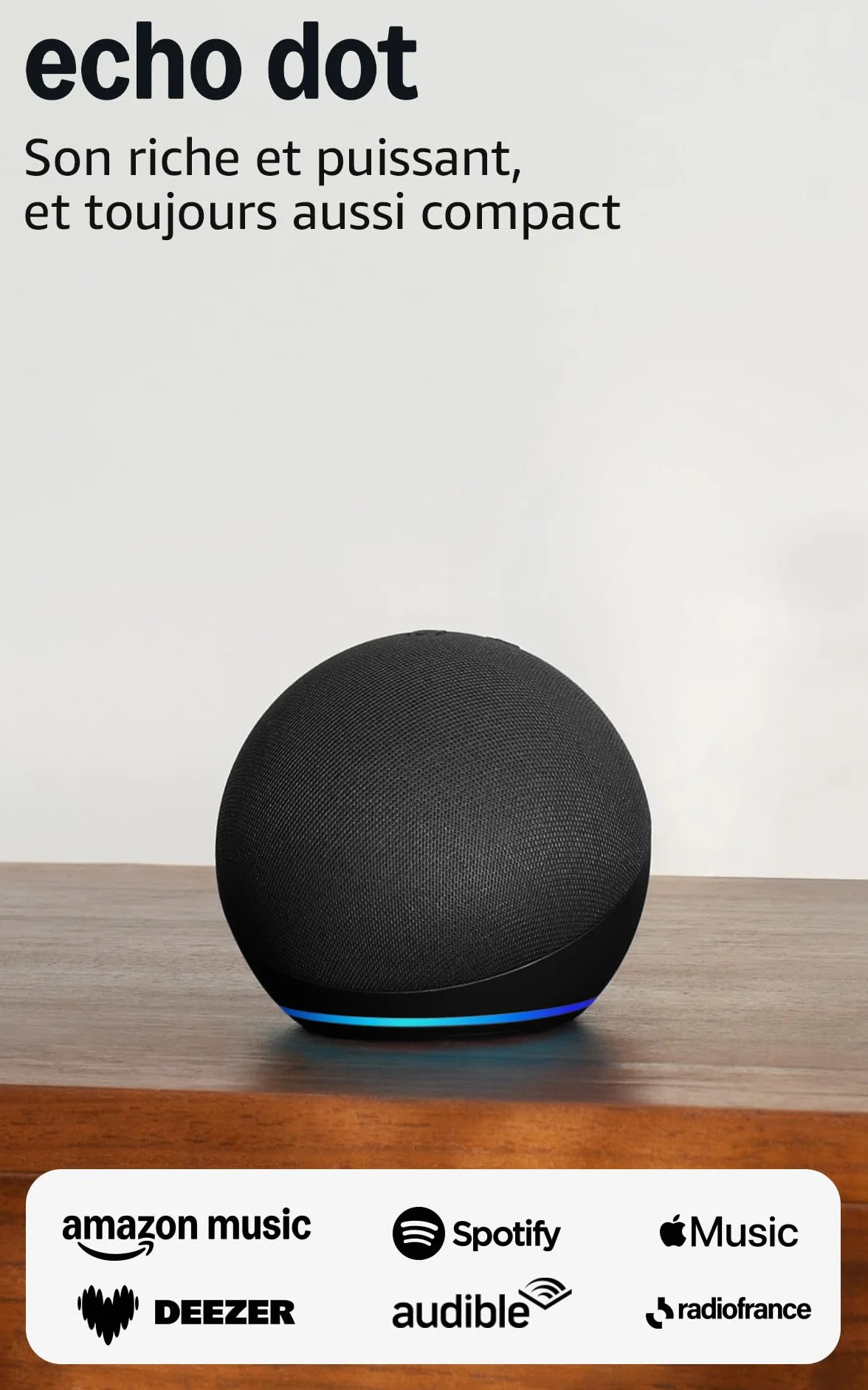 Echo Dot (Nouvelle génération) | Enceinte connectée Bluetooth et Wi-Fi au son puissant encore plus imposant | Anthracite, avec accès anticipé à Alexa+