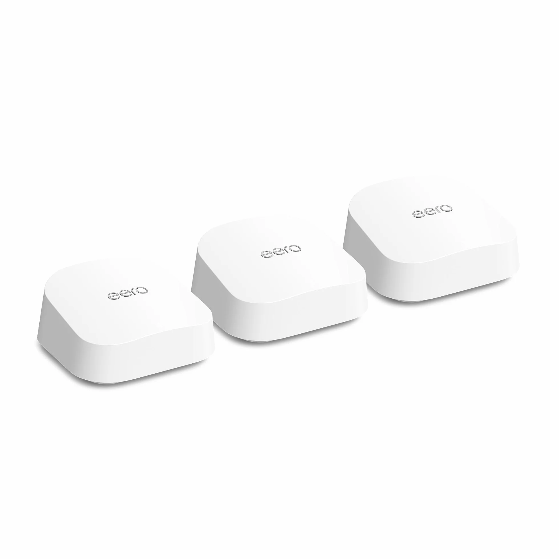 Routeur Wi-Fi 7 maillé bibande Amazon eero 7 (dernier modèle) : prise en charge des connexions Internet jusqu'à 2,5 Gb/s, couverture jusqu'à 560 m², lot de 3