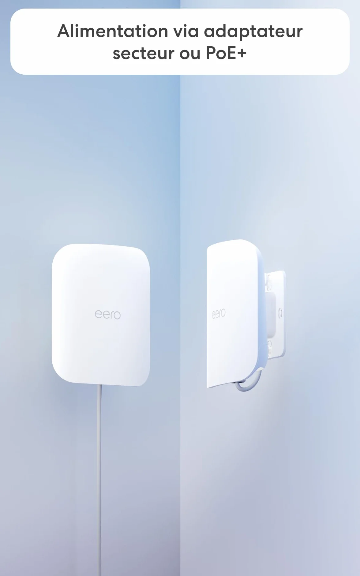 Routeur Wi-Fi maillé bibande Amazon eero Outdoor 7 (nouvelle génération) : résistance aux intempéries IP66, couvre jusqu'à 1390 m² en extérieur, adaptateur PoE+ 30 W inclus (1 pièce)
