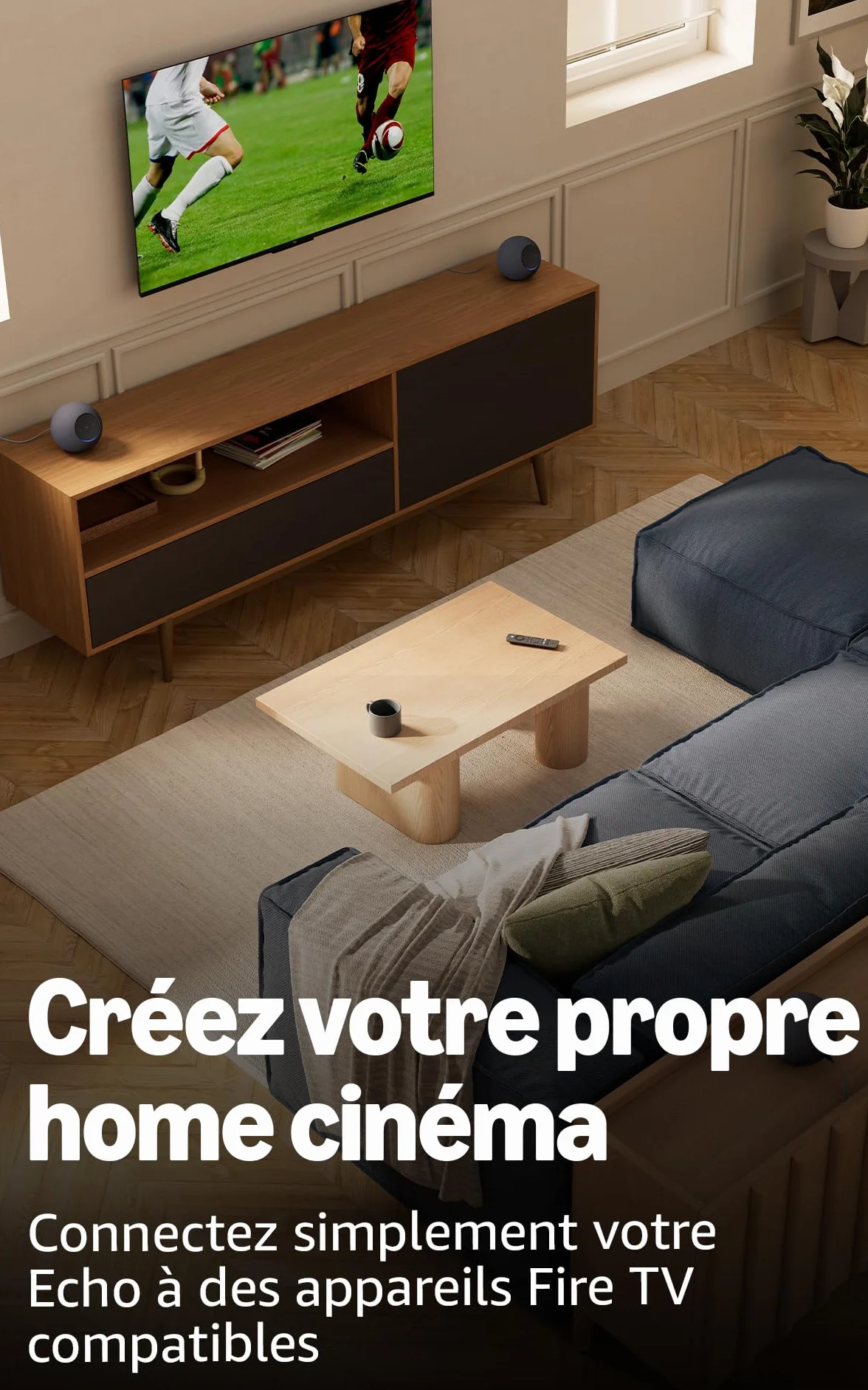 Amazon Echo Studio (nouvelle génération) : format compact, audio 3D immersif et Dolby Atmos (graphite), avec accès anticipé à Alexa+