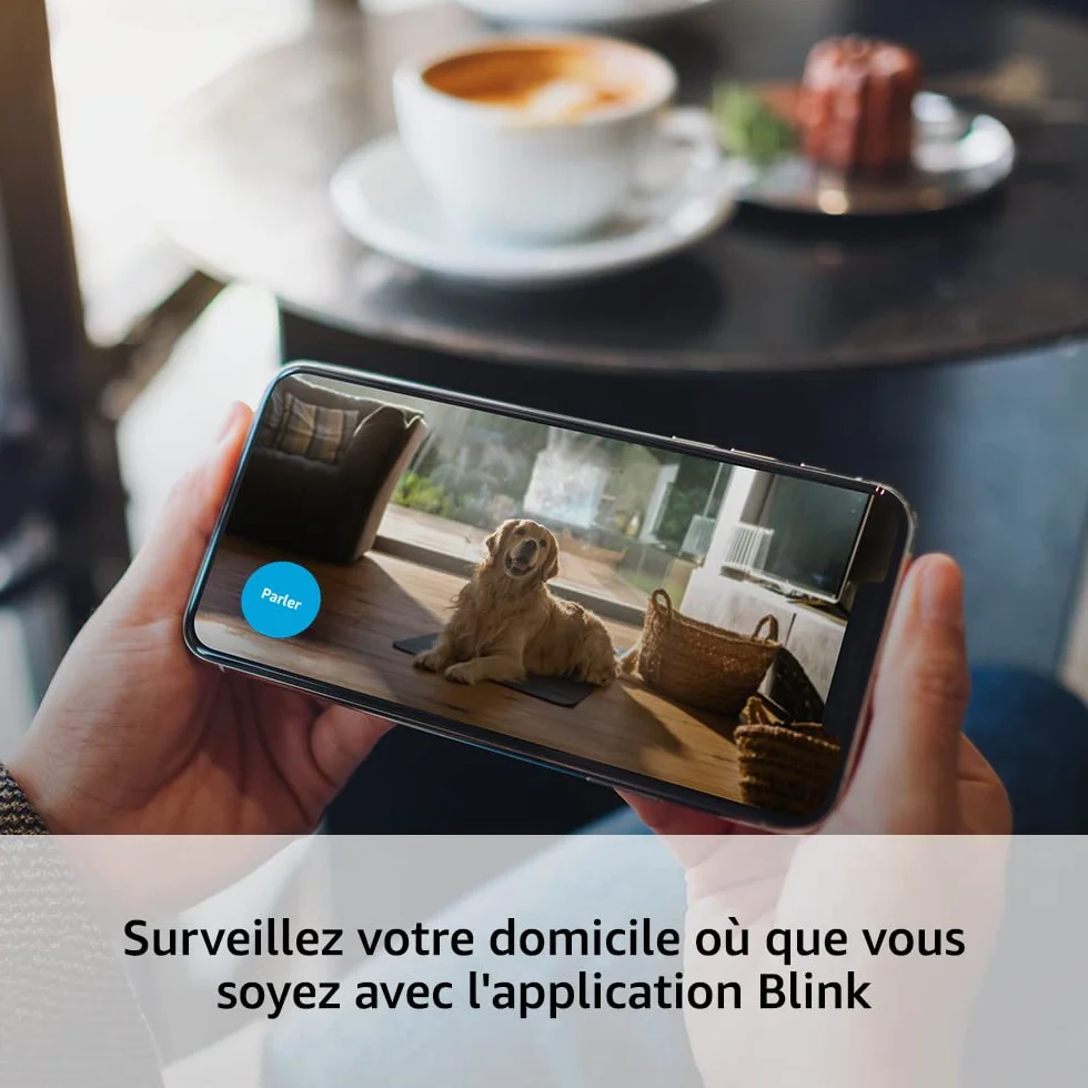 Blink Mini | Caméra d'intérieur connectée compacte à brancher | Vidéo HD 1080p, vision nocturne, détection de mouvements, audio bidirectionnel, config. facile, fonctionne avec Alexa | 2 caméras, Noir
