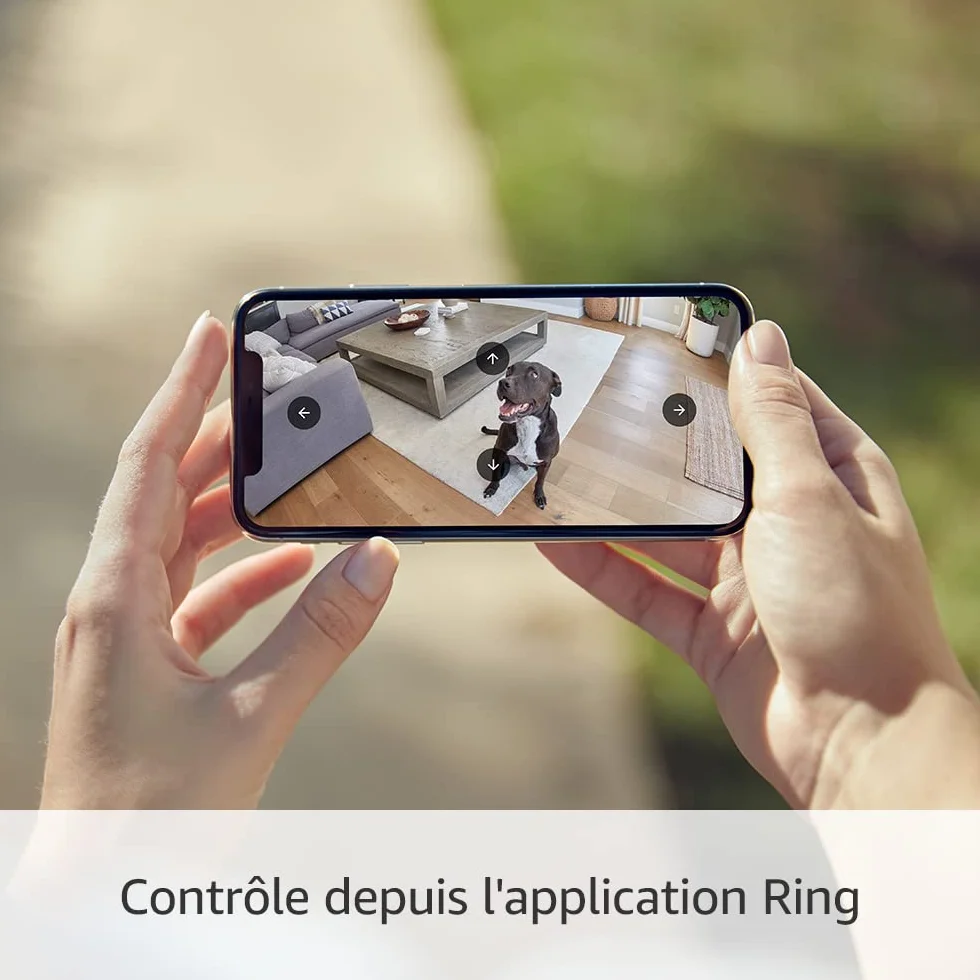 Ring Support orientable/inclinable pour Stick Up Cam Plug-In | Intérieur/extérieur (adaptateur secteur et caméra non inclus) | Blanc