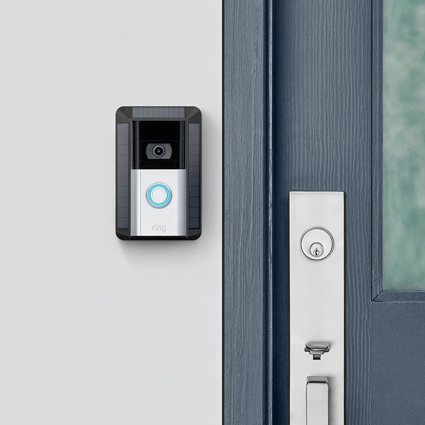 Ring | Chargeur solaire (2e génération) pour sonnettes sur batterie Ring Video Doorbell 3, Ring Video Doorbell 3 Plus, Ring Video Doorbell 4, Battery Video Doorbell Plus et Battery Video Doorbell Pro