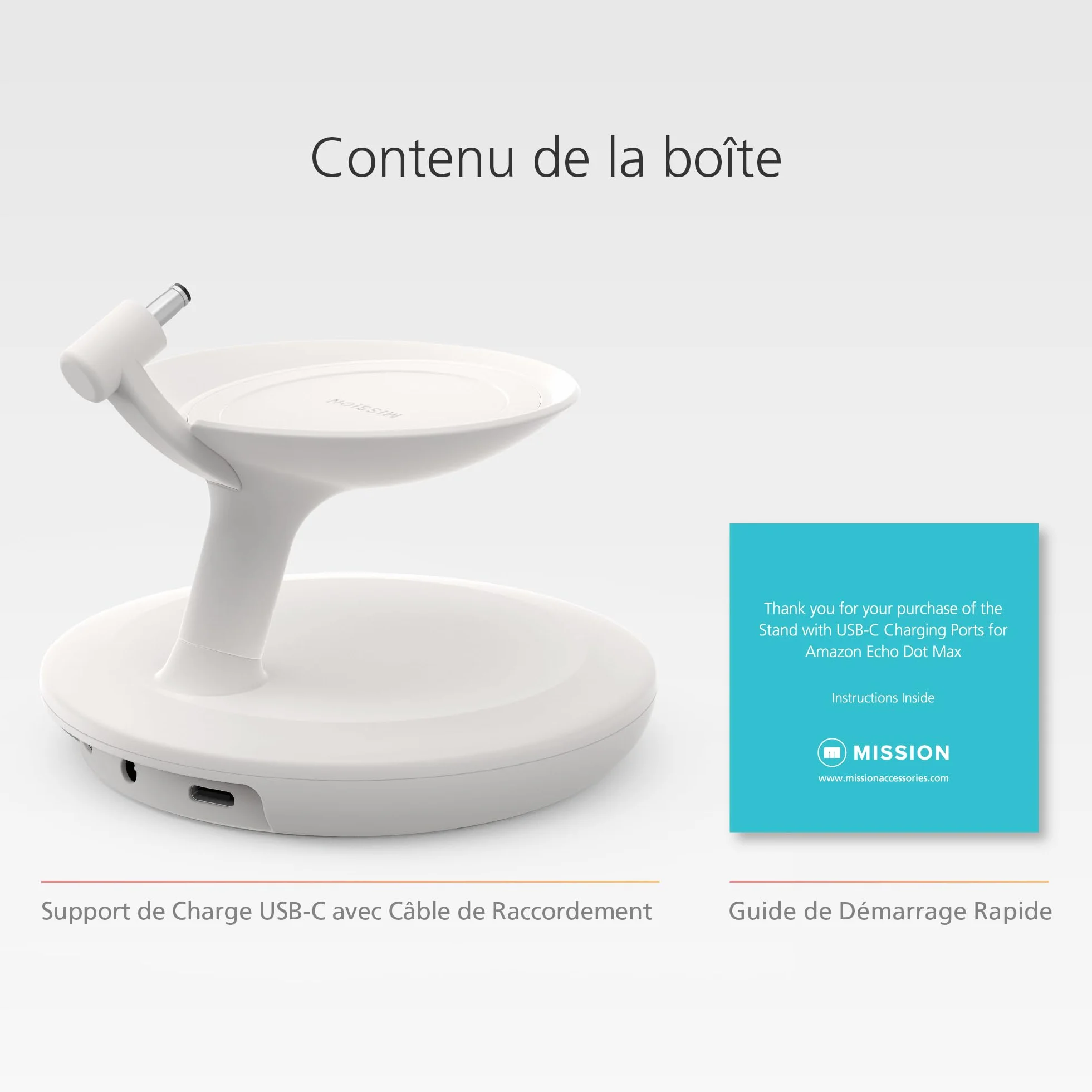 Nouveauté, socle « Made for Amazon » avec ports de charge USB-C pour Echo Dot Max