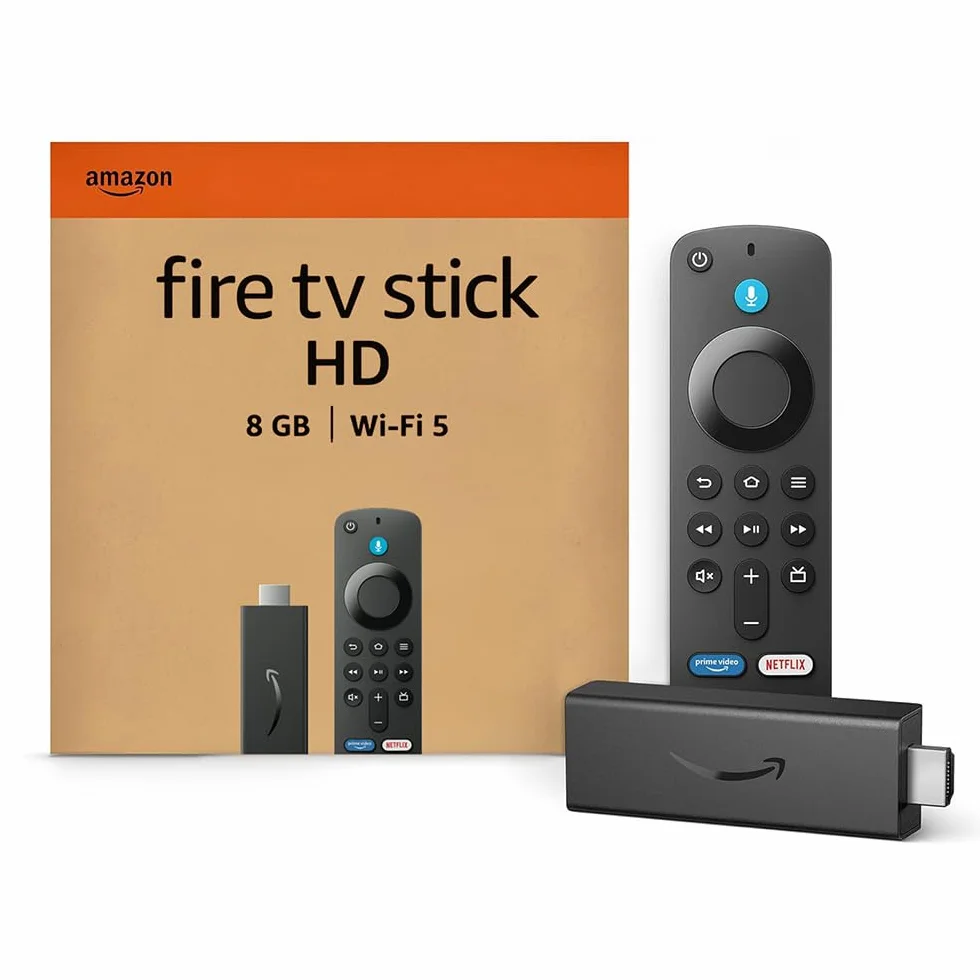Amazon Fire TV Stick HD, TV gratuite et en direct, télécommande vocale Alexa, contrôle de la maison connectée, streaming HD