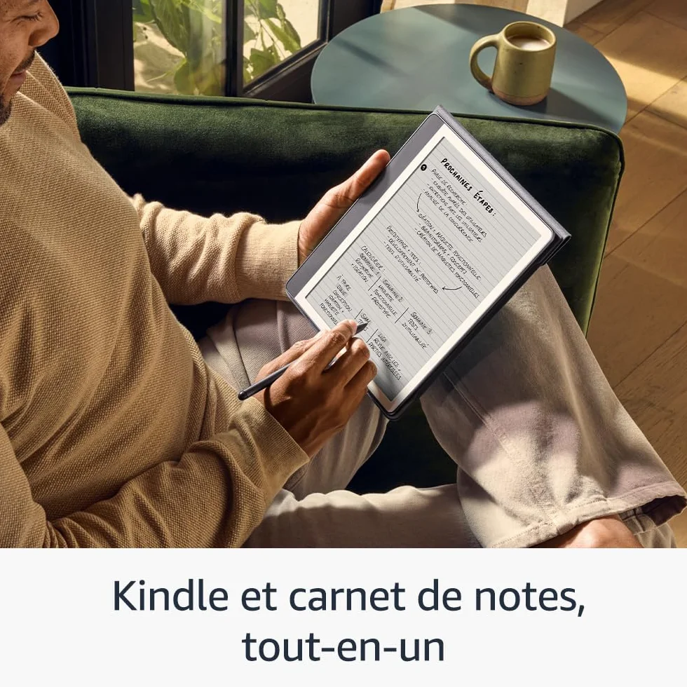 Amazon Kindle Scribe (64 Go) | Écran repensé avec bordures uniformes | Écriture dans les livres et documents | Stylet premium inclus | Gris tungstène