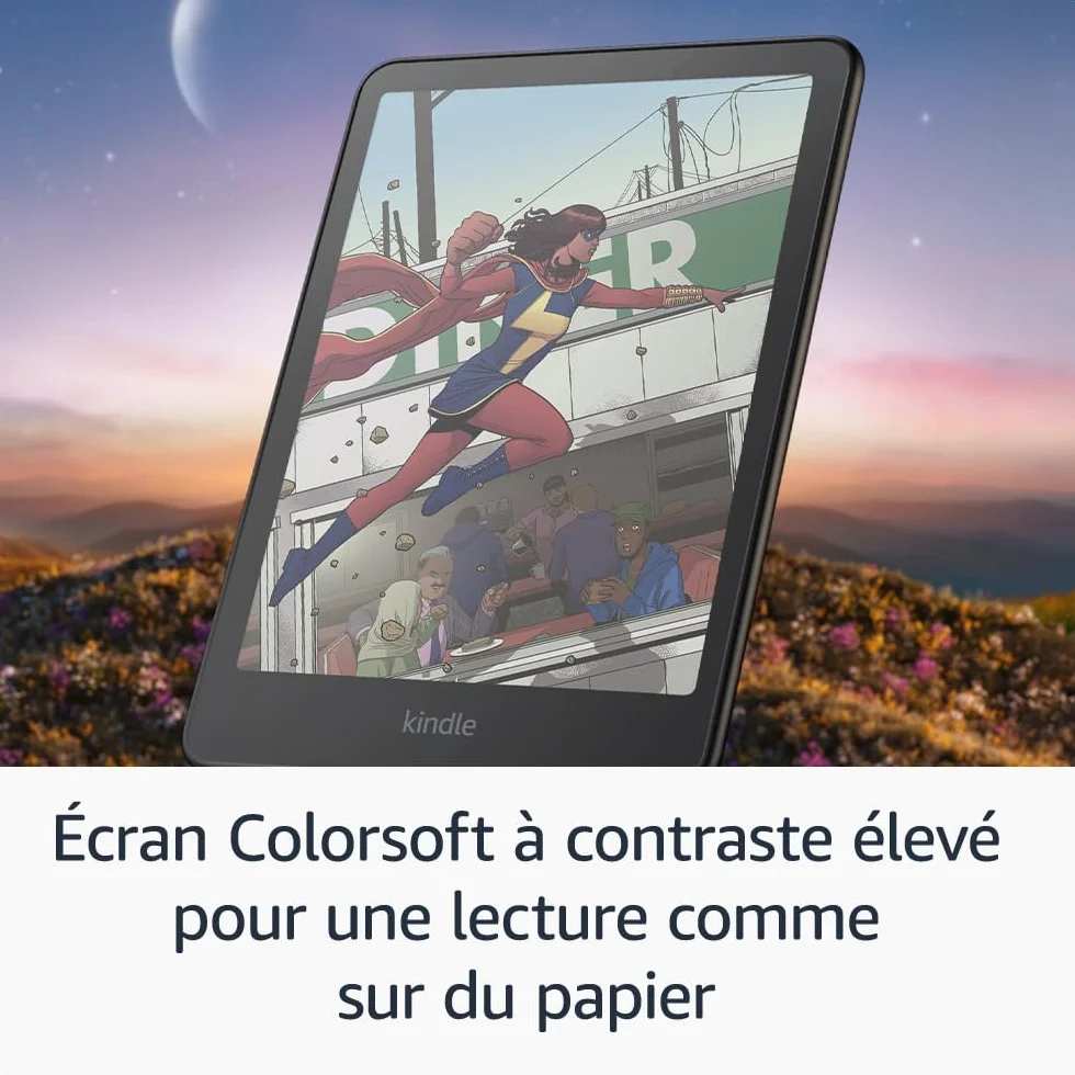 Amazon Kindle Colorsoft (Nouvelle génération) - avec écran couleur et éclairage chaud réglable - 16 Go