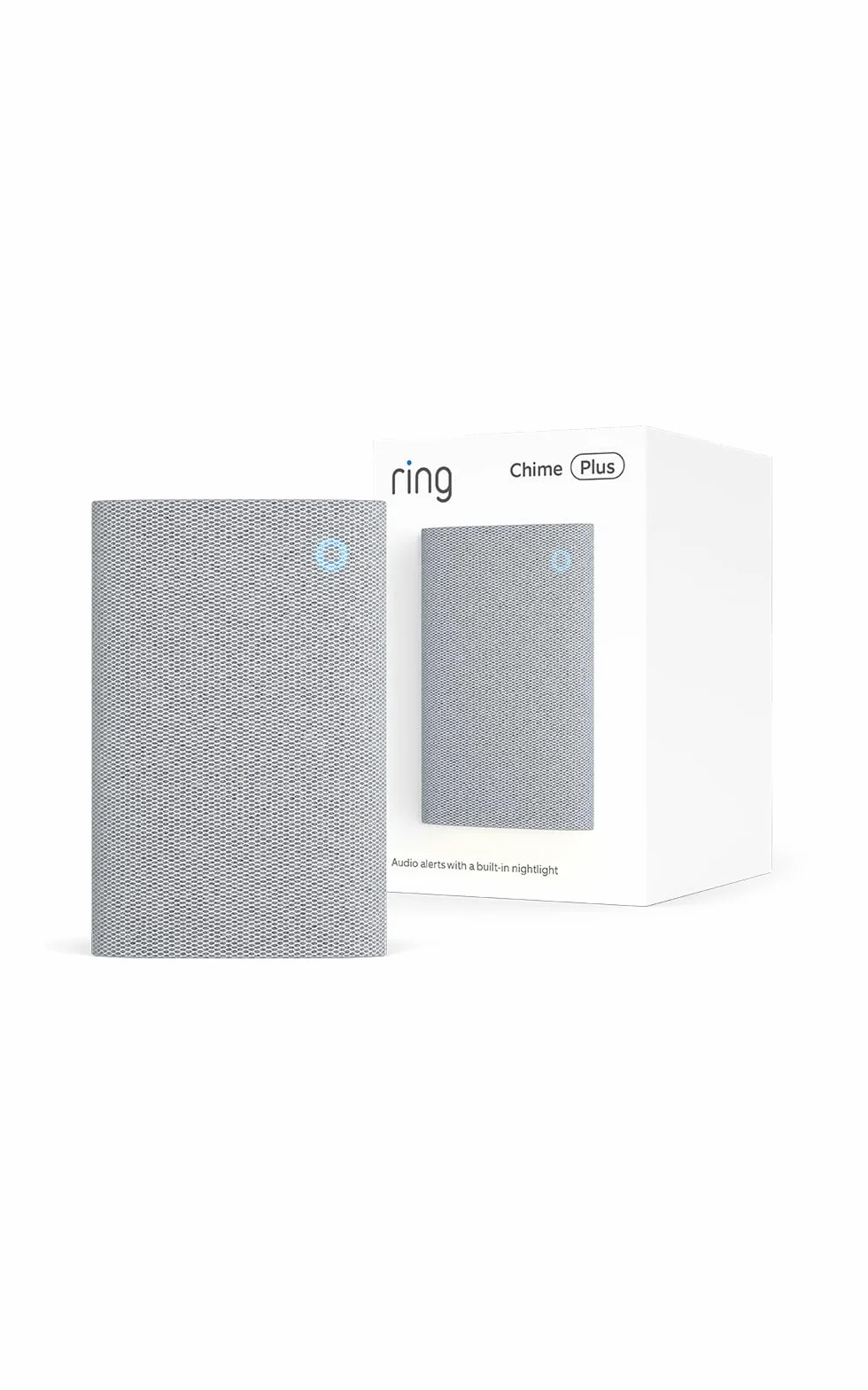 Ring Chime Plus (nouvelle génération) | Notifications audio claires pour tous les appareils Ring | Veilleuse intégrée | Tonalités personnalisables | À installer soi-même sur une prise de courant
