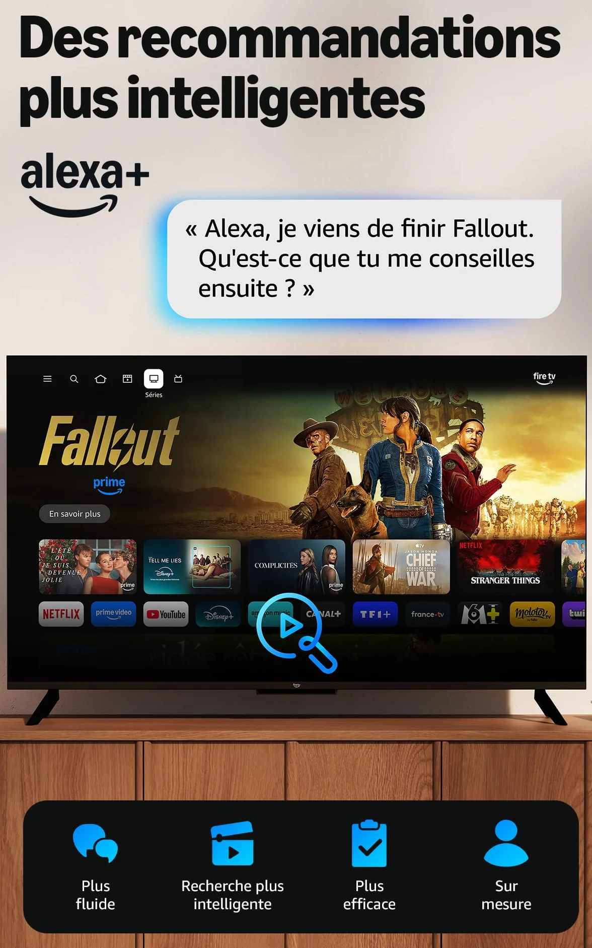 Amazon Fire TV Stick HD (nouvelle génération) : TV gratuite et en direct, télécommande vocale Alexa, alimentation via votre TV, configuration facile, trouvez vos séries plus rapidement avec Alexa+