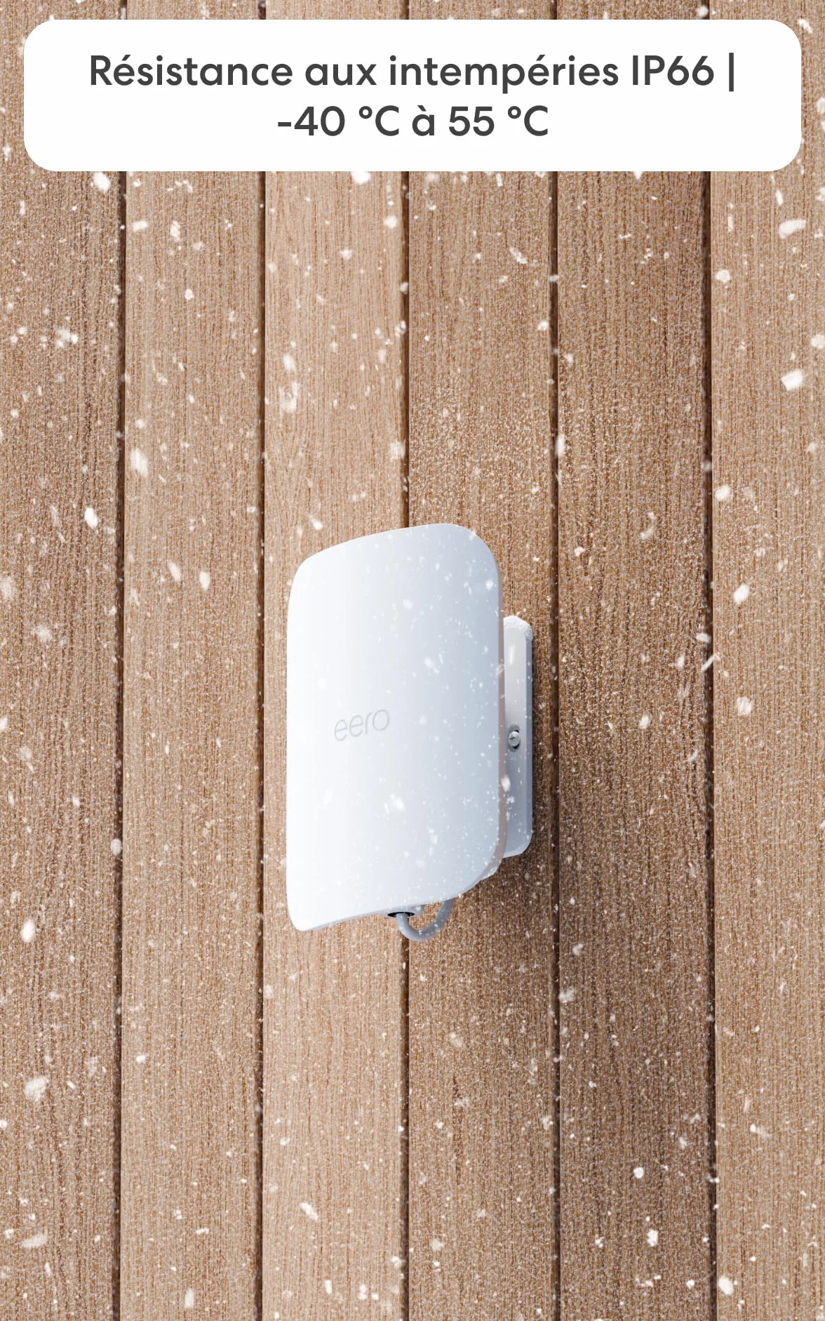 Routeur Wi-Fi maillé bibande Amazon eero Outdoor 7 (nouvelle génération) : résistance aux intempéries IP66, couvre jusqu'à 1390 m² en extérieur, adaptateur PoE+ 30 W inclus (1 pièce)