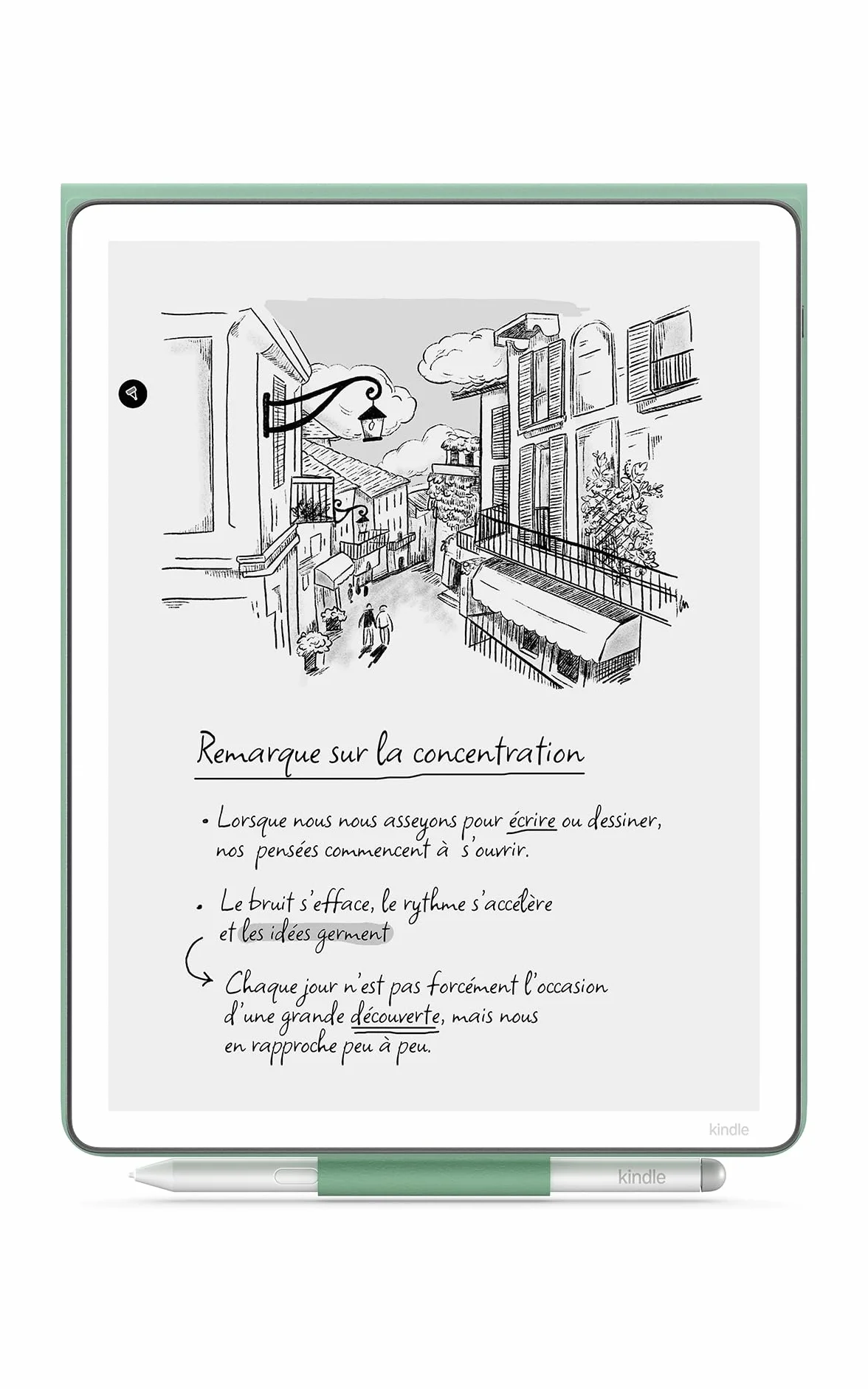 Étui à rabat avec système de fixation aimanté pour Amazon Kindle Scribe : étui de protection fonctionnel, conçu dans un souci de durabilité et fabriqué à partir d'un matériau d'origine végétale