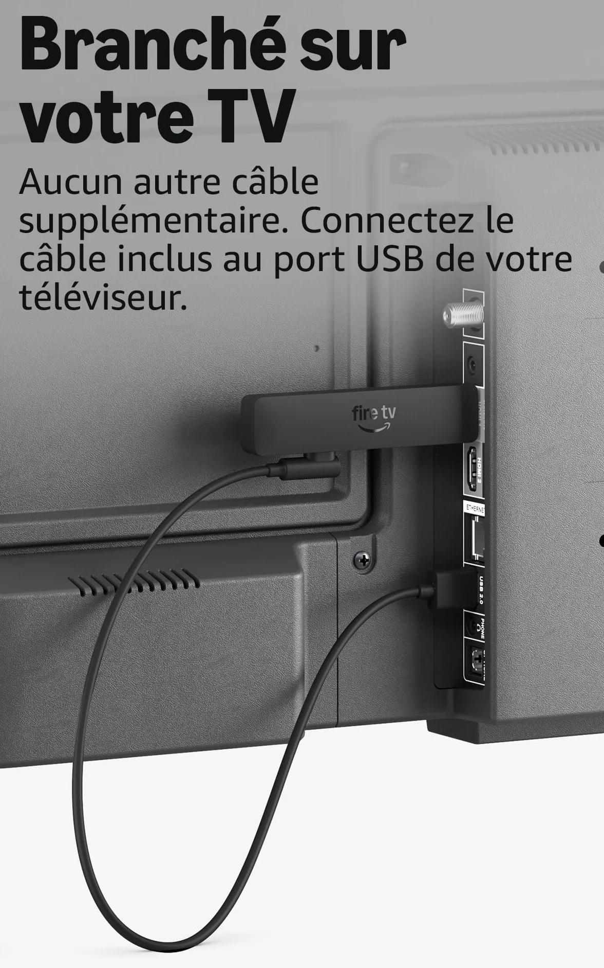 Amazon Fire TV Stick HD (nouvelle génération) : TV gratuite et en direct, télécommande vocale Alexa, alimentation via votre TV, configuration facile, trouvez vos séries plus rapidement avec Alexa+