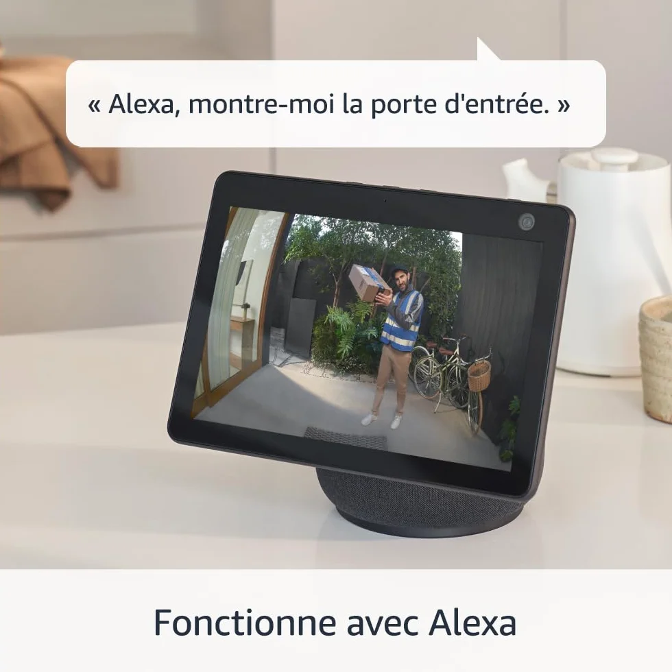 Sonnette vidéo Pro sans fil Ring (Battery Video Doorbell Pro) | Sonnette avec vidéo en plan moyen, détection de mouvements 3D, vision nocturne couleur et Wi-Fi
